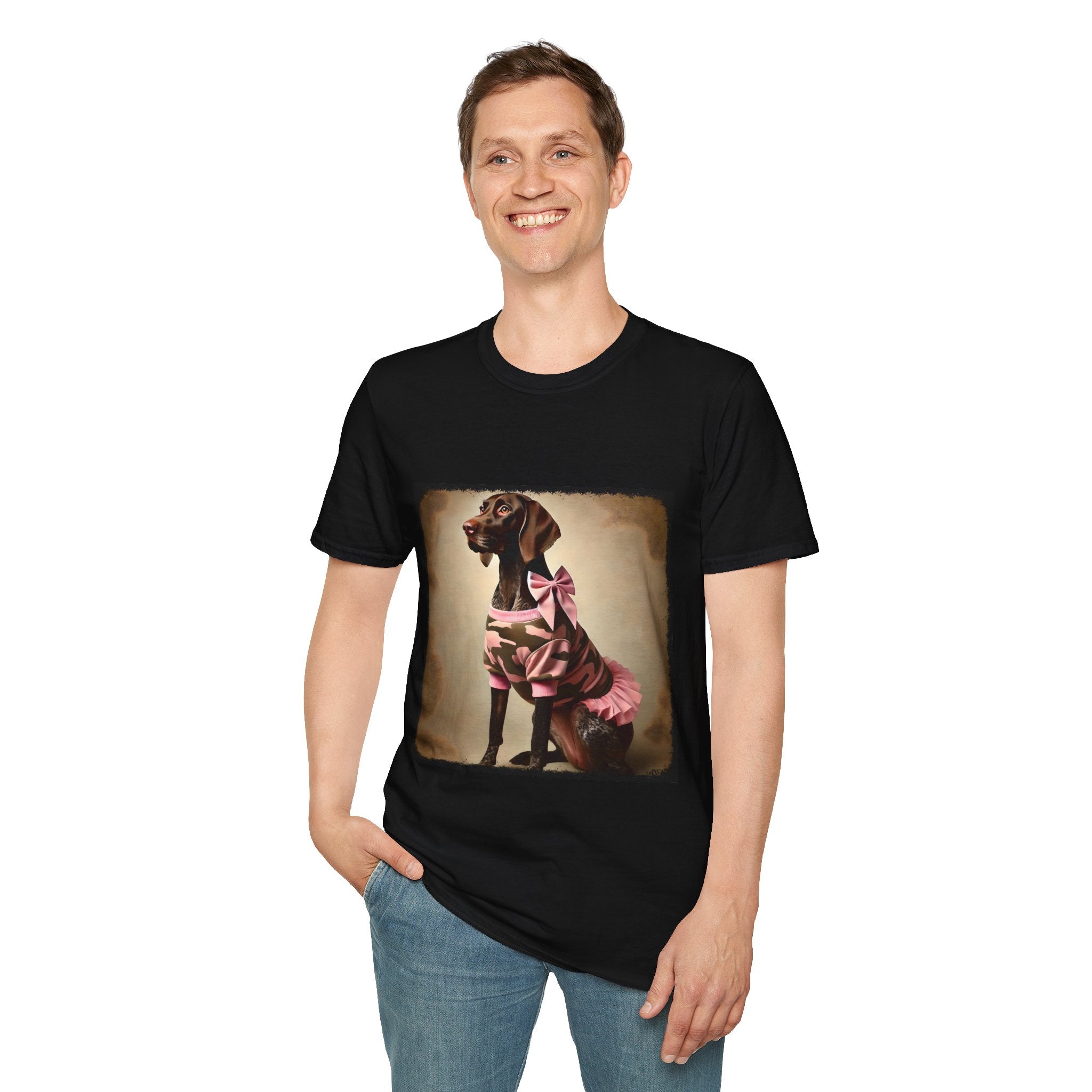 German Shorthaired Pointer Pink Camo Cutie | Unisex Dog T-Shirt