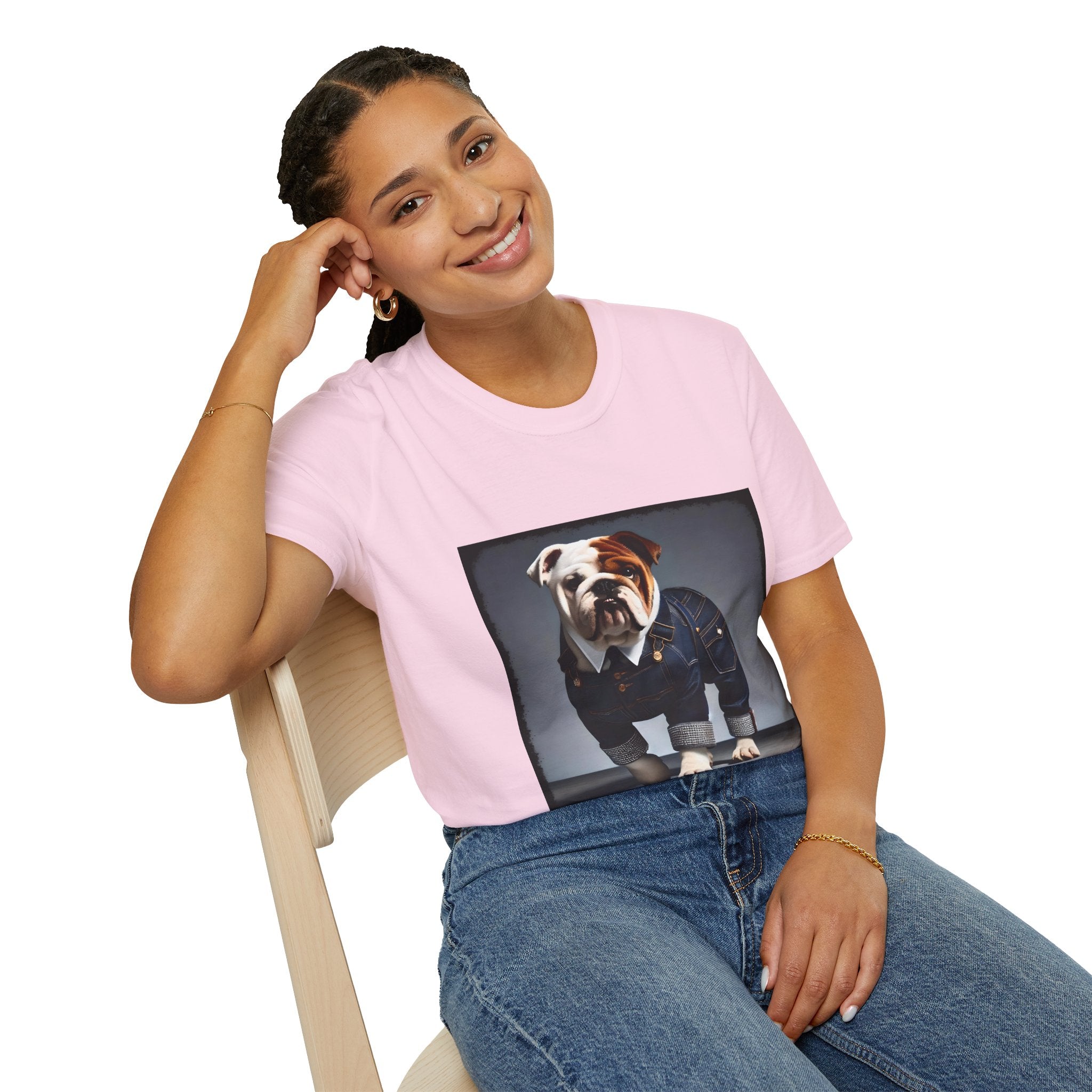 Bulldog Denim Diva | Unisex Dog T-Shirt