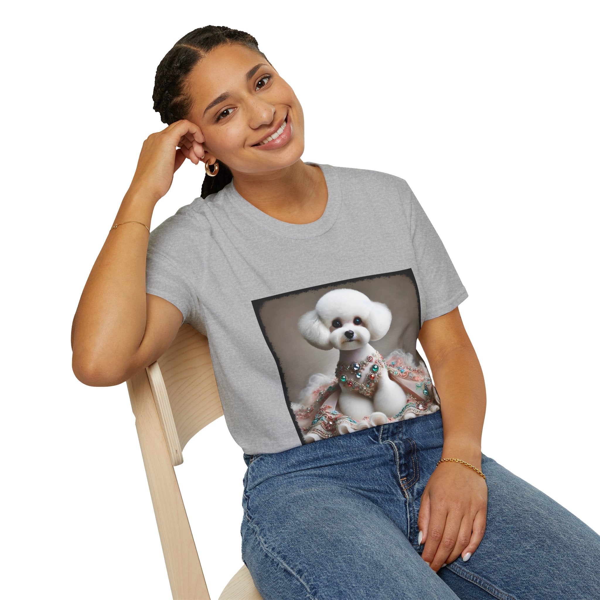 Bichon Frise Jeweled Beauty | Unisex Dog T-Shirt