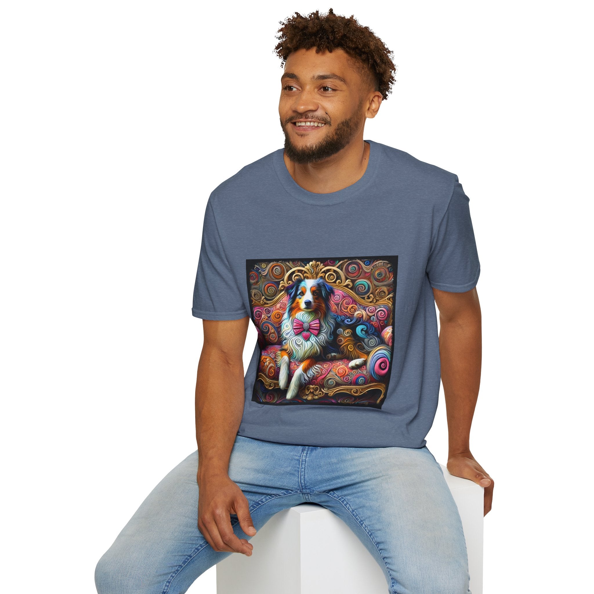 Australian Shepherd Love Swirl | Unisex Dog T-Shirt