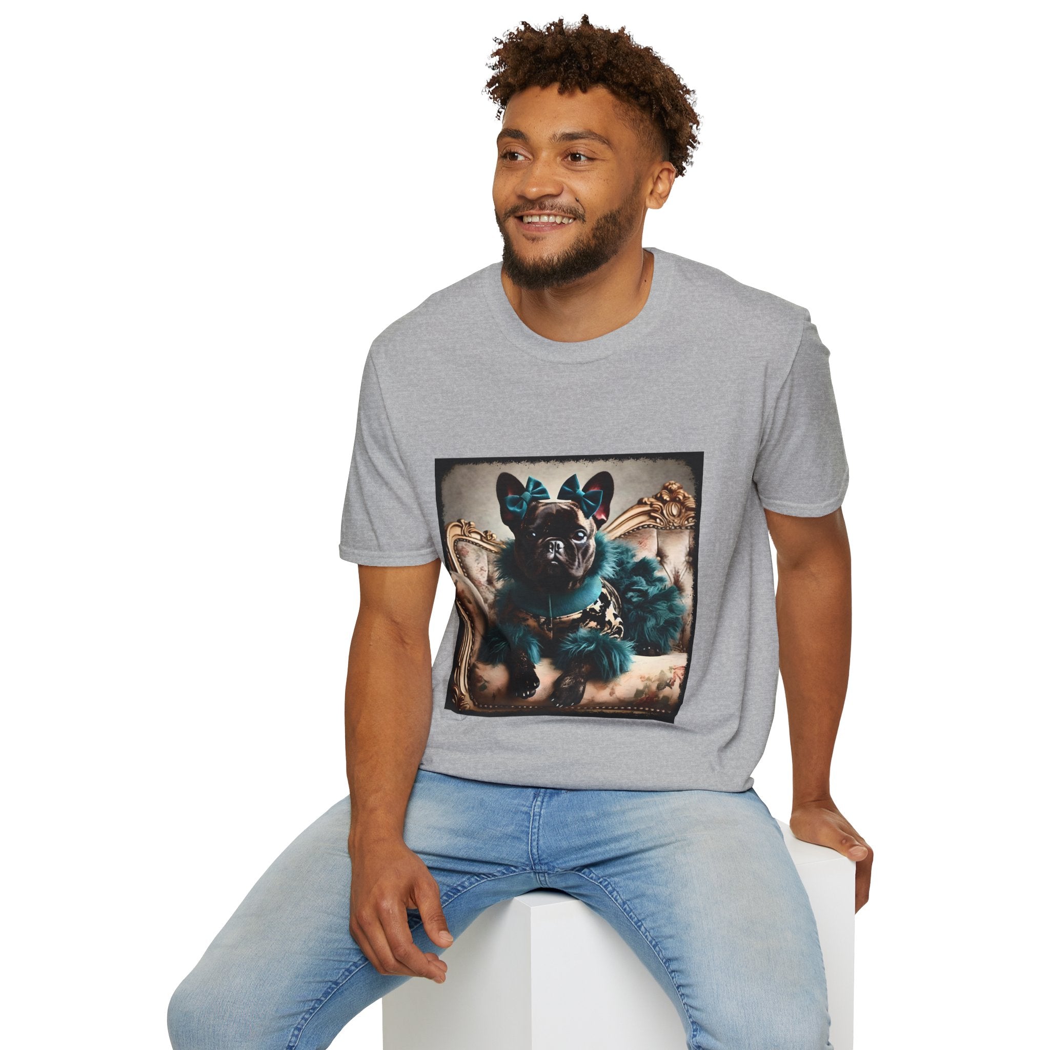 French Bulldog Faux Fur Fashionista | Unisex Dog T-Shirt