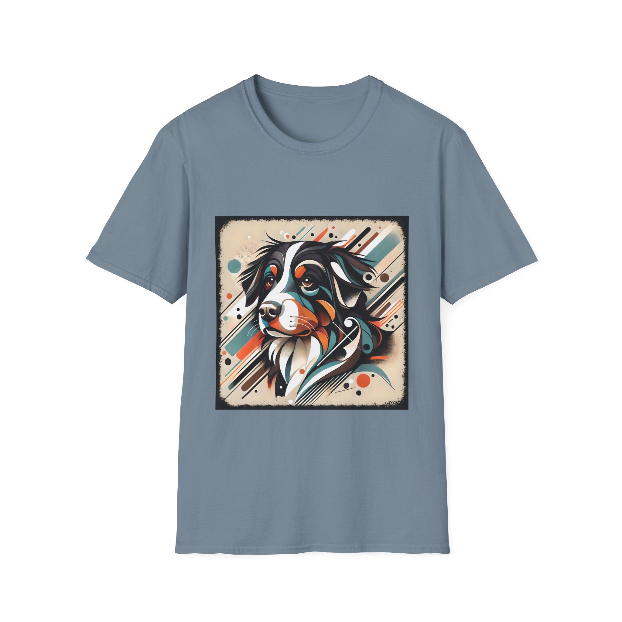Bernese Mountain Dog Warm Geometric | Unisex Dog T-Shirt