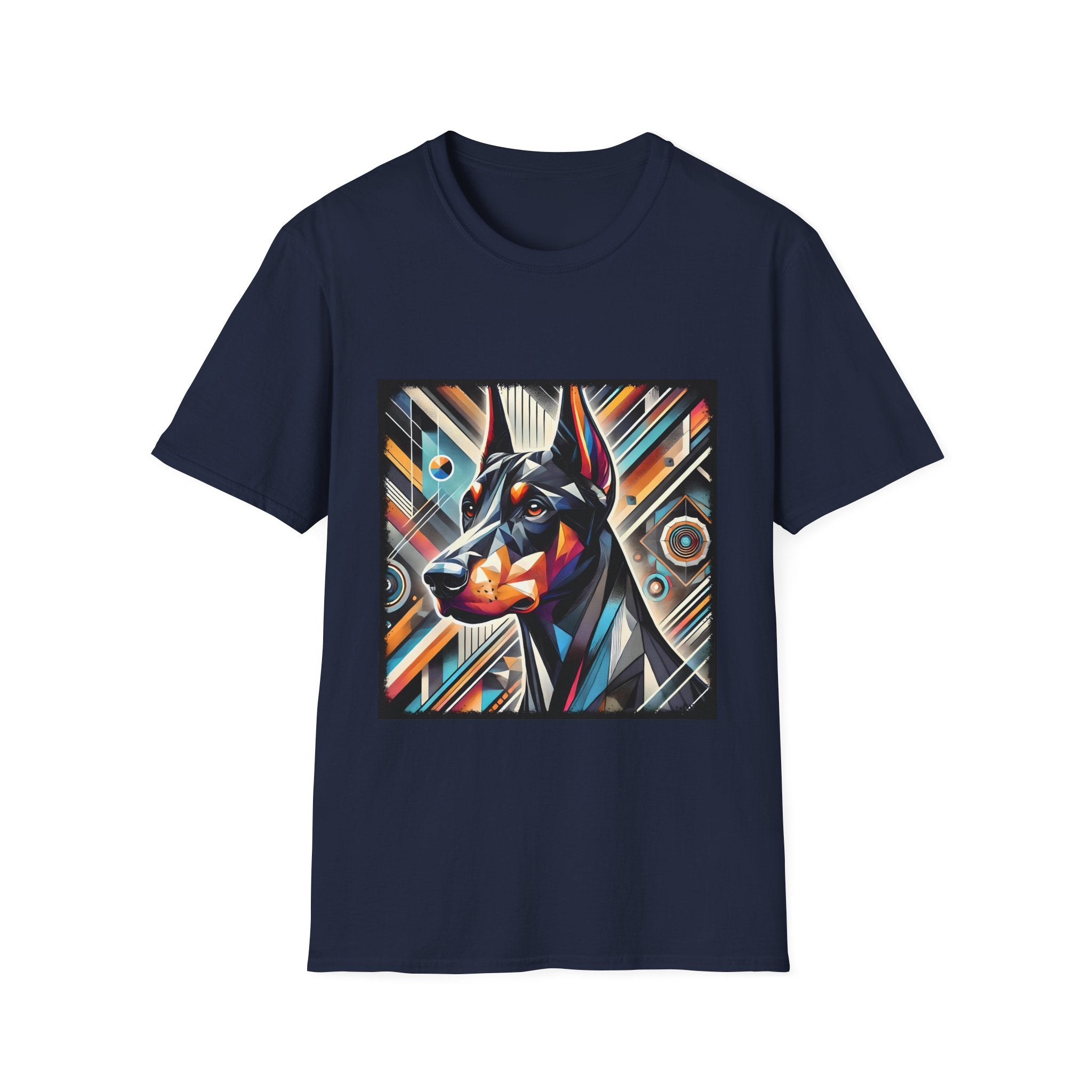 Doberman Pinscher Multicolored Geometric | Unisex Dog T-Shirt
