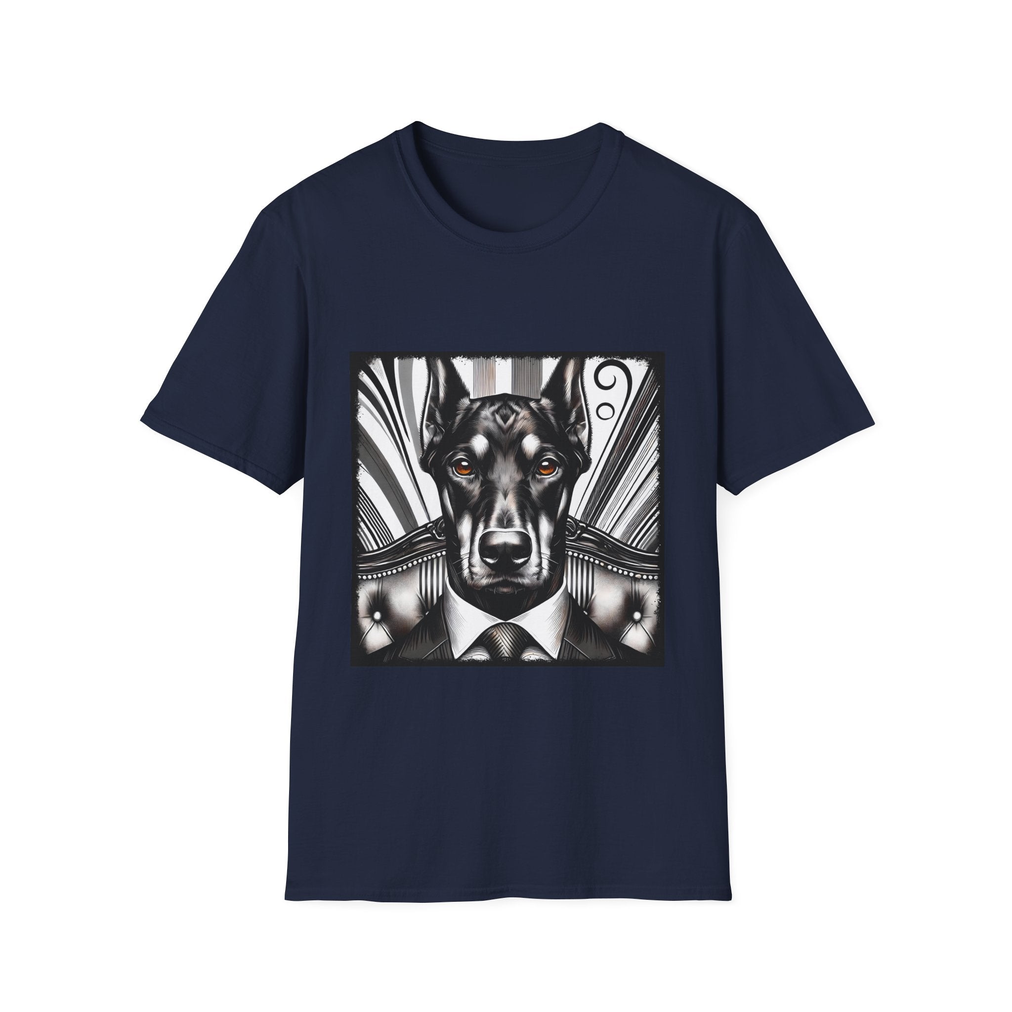 Doberman Pinscher B&W Bold Eyes  | Unisex Dog T-Shirt