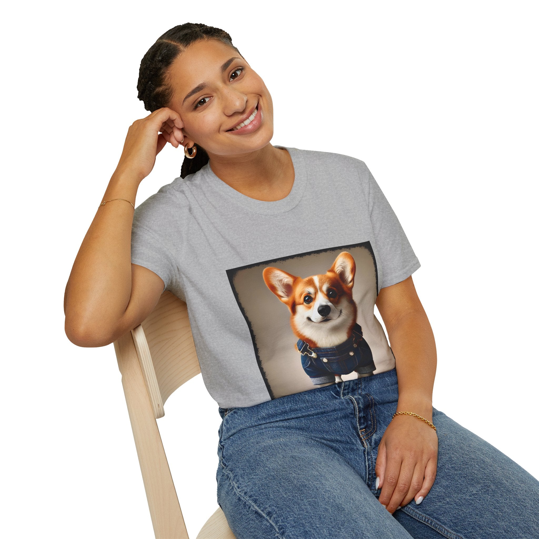 Pembroke Welsh Corgi Denim Dream | Unisex Dog T-Shirt