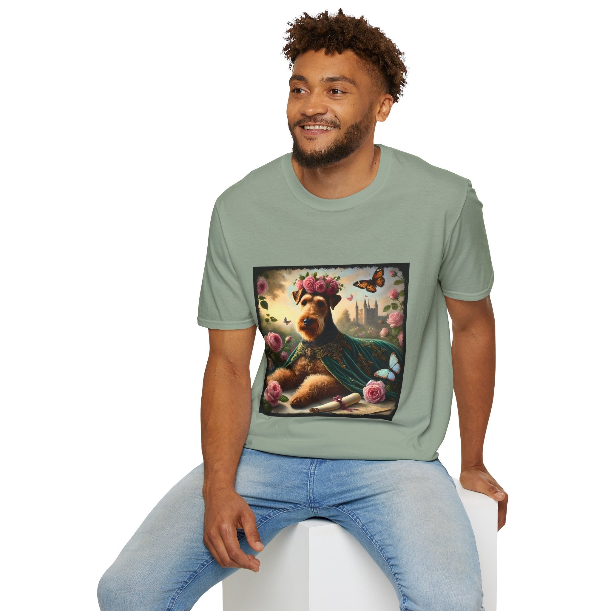 Airedale Terrier Velvet Rose | Unisex Dog T-Shirt