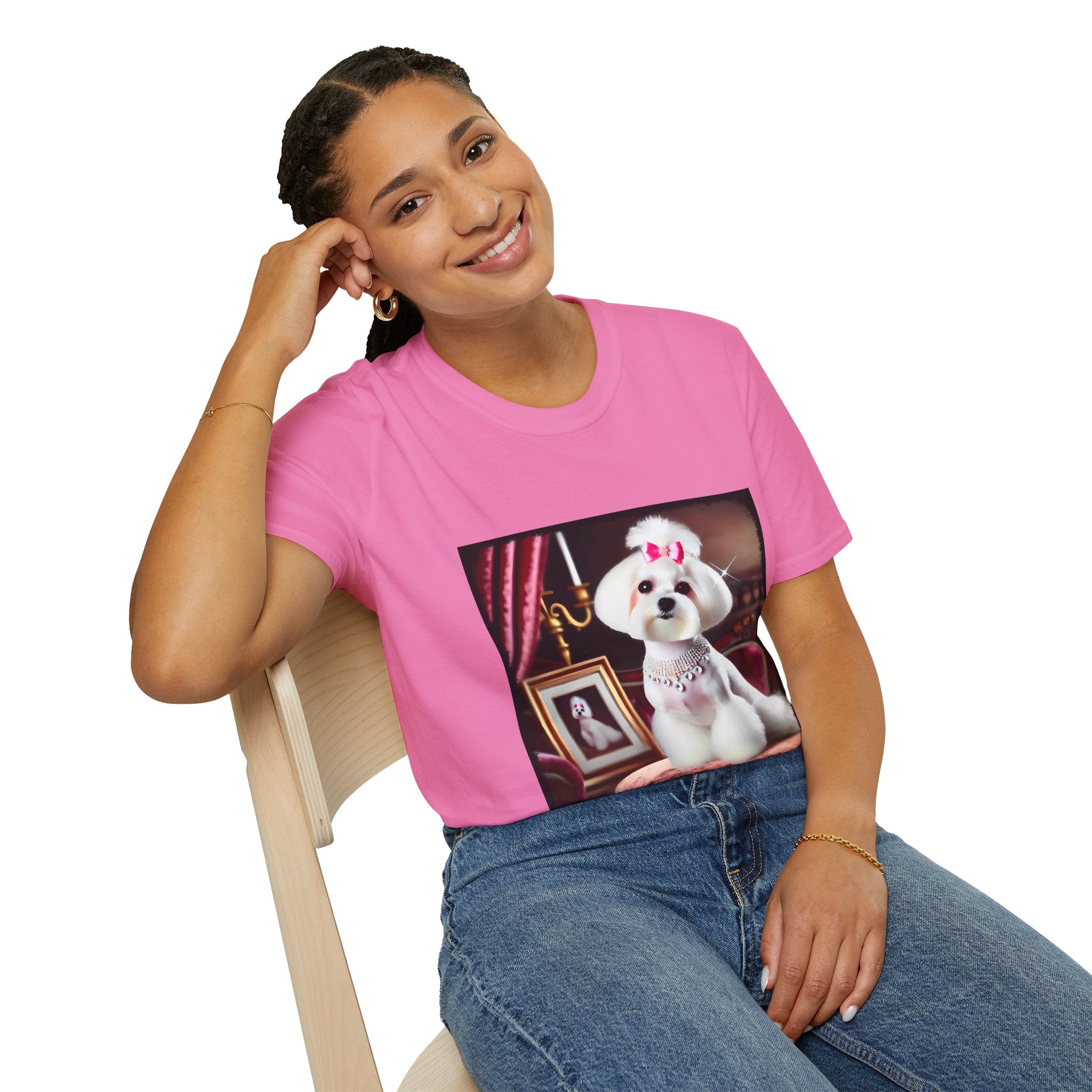 Maltese Pink Princess | Unisex Dog T-Shirt