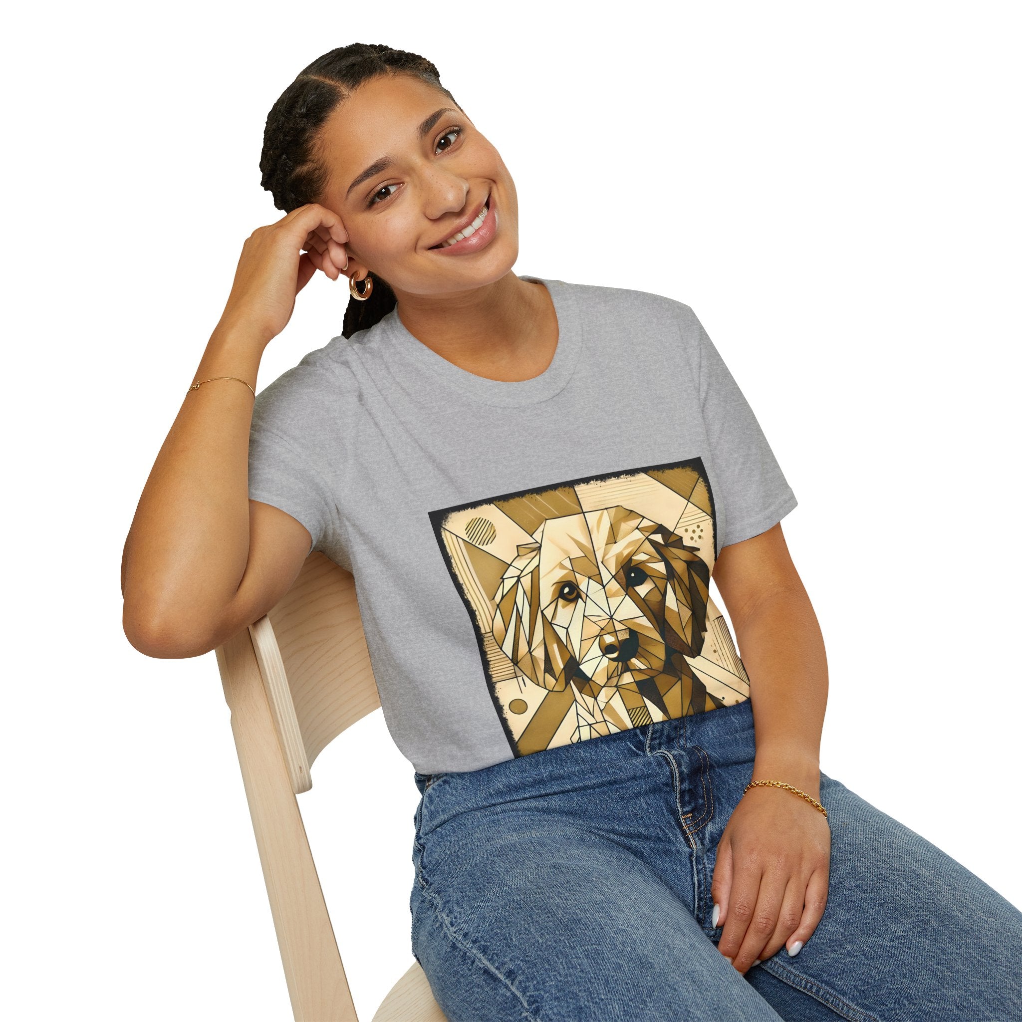 Golden Retriever Golden Geometric | Unisex Dog T-Shirt