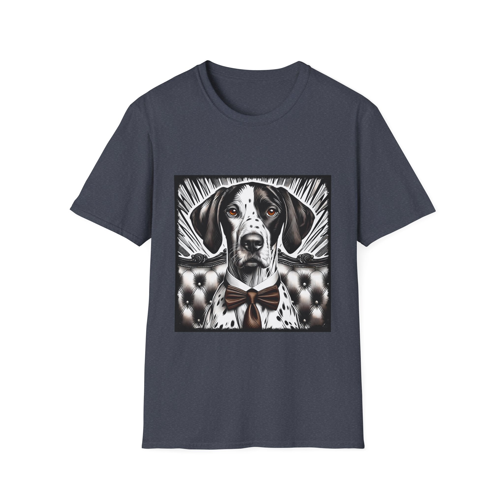 German Shorthaired Pointer B&W Bold Eyes  | Unisex Dog T-Shirt