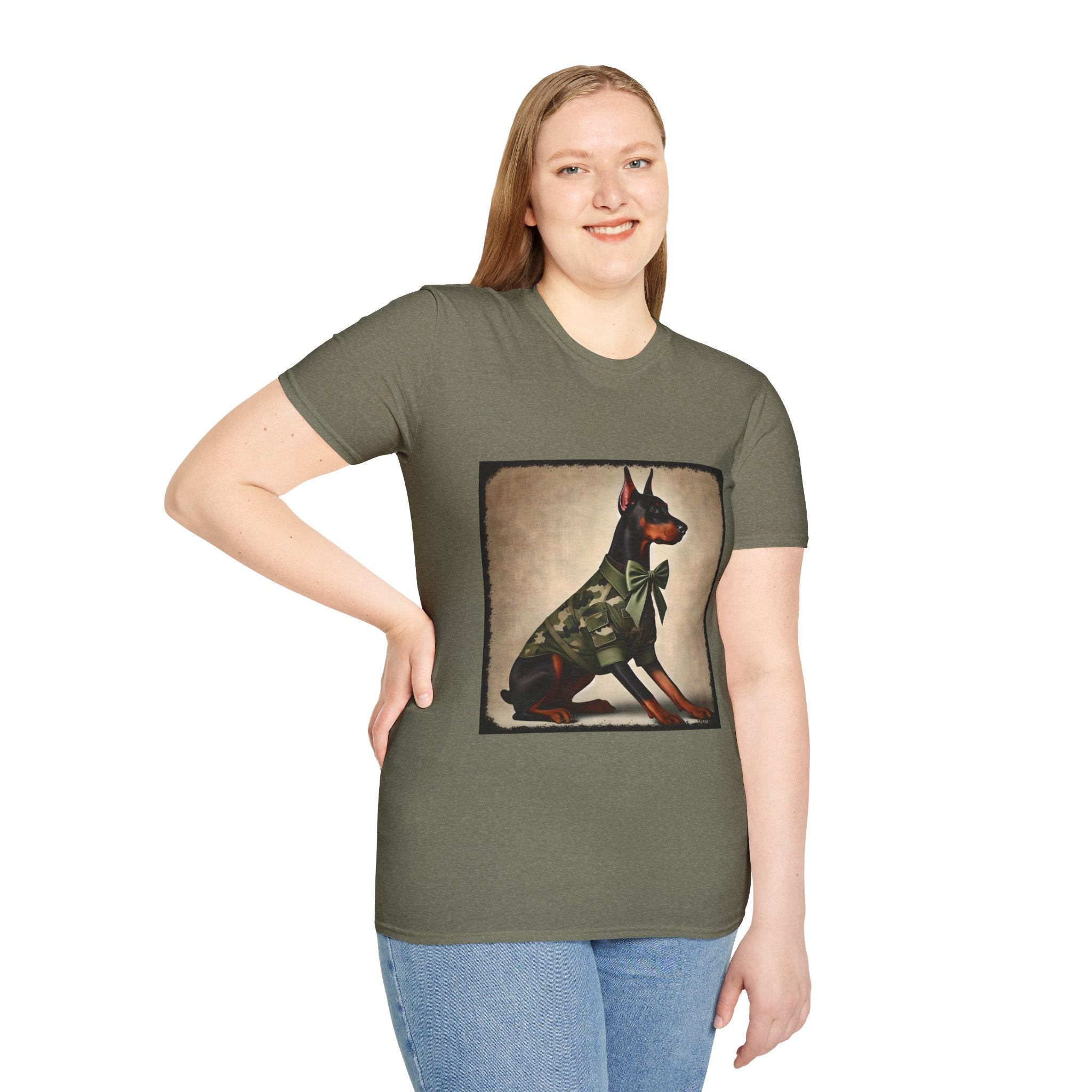 Doberman Pinscher Camo Cutie | Unisex Dog T-Shirt