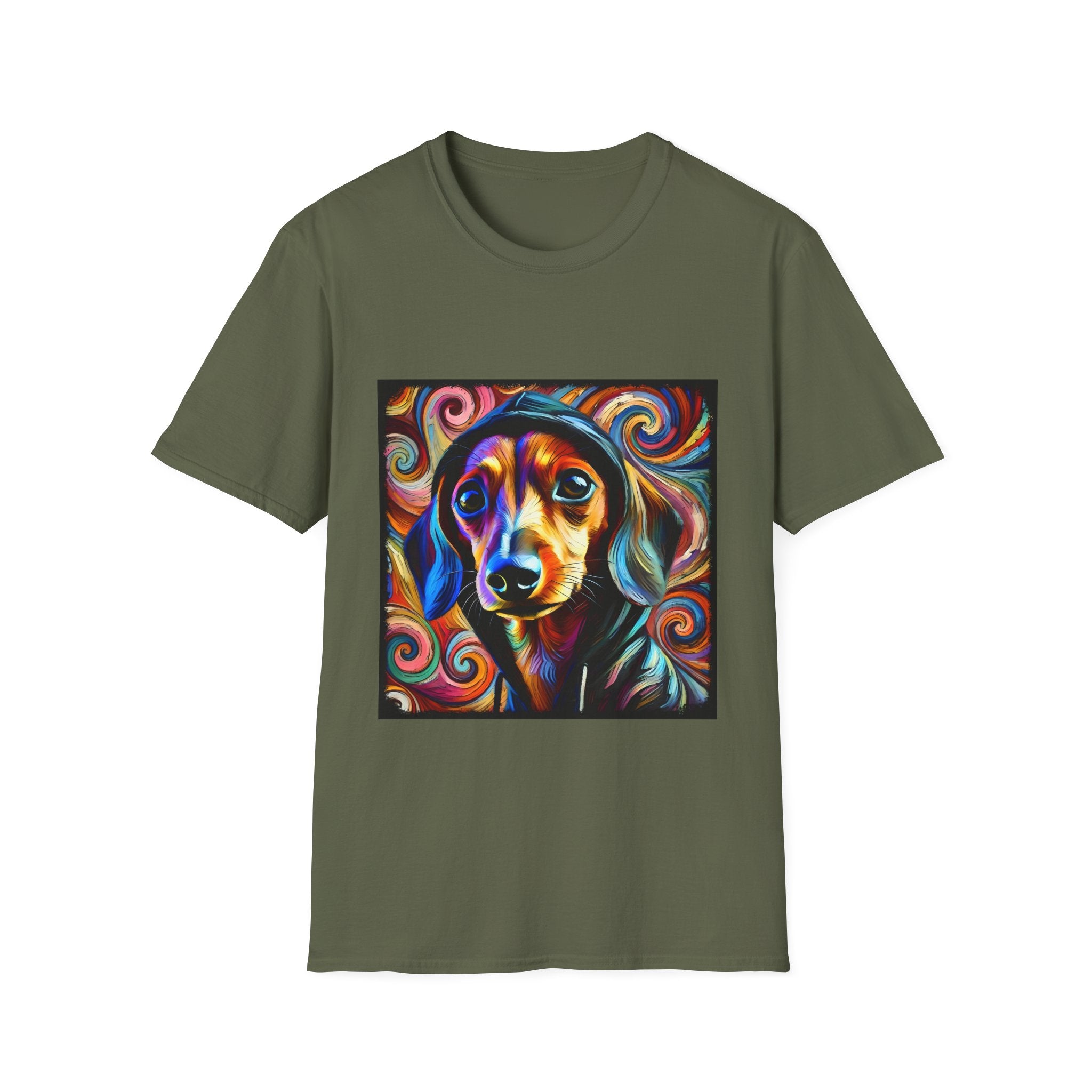 Dachshund Relaxed Swirl | Unisex Dog T-Shirt
