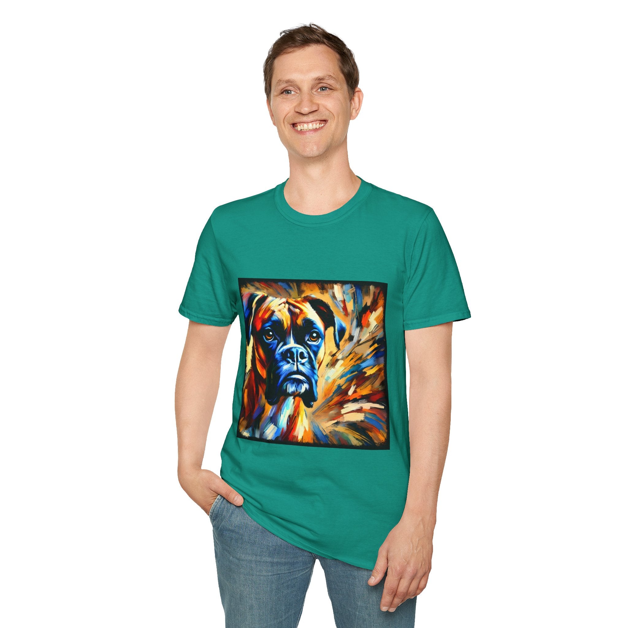 Boxer Sunburst Swirl  | Unisex Dog T-Shirt