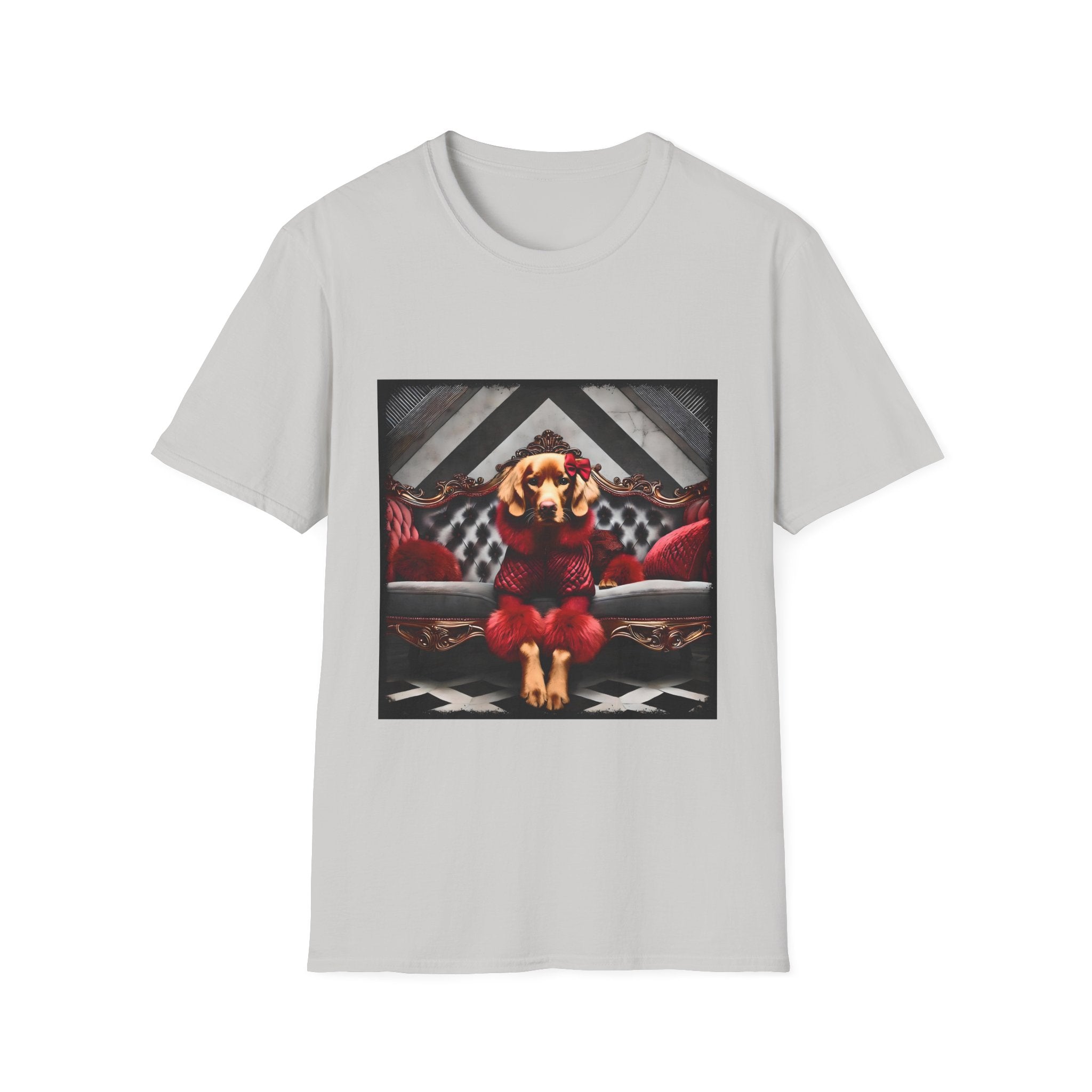 Golden Retriever Crimson Chic | Unisex Dog T-Shirt