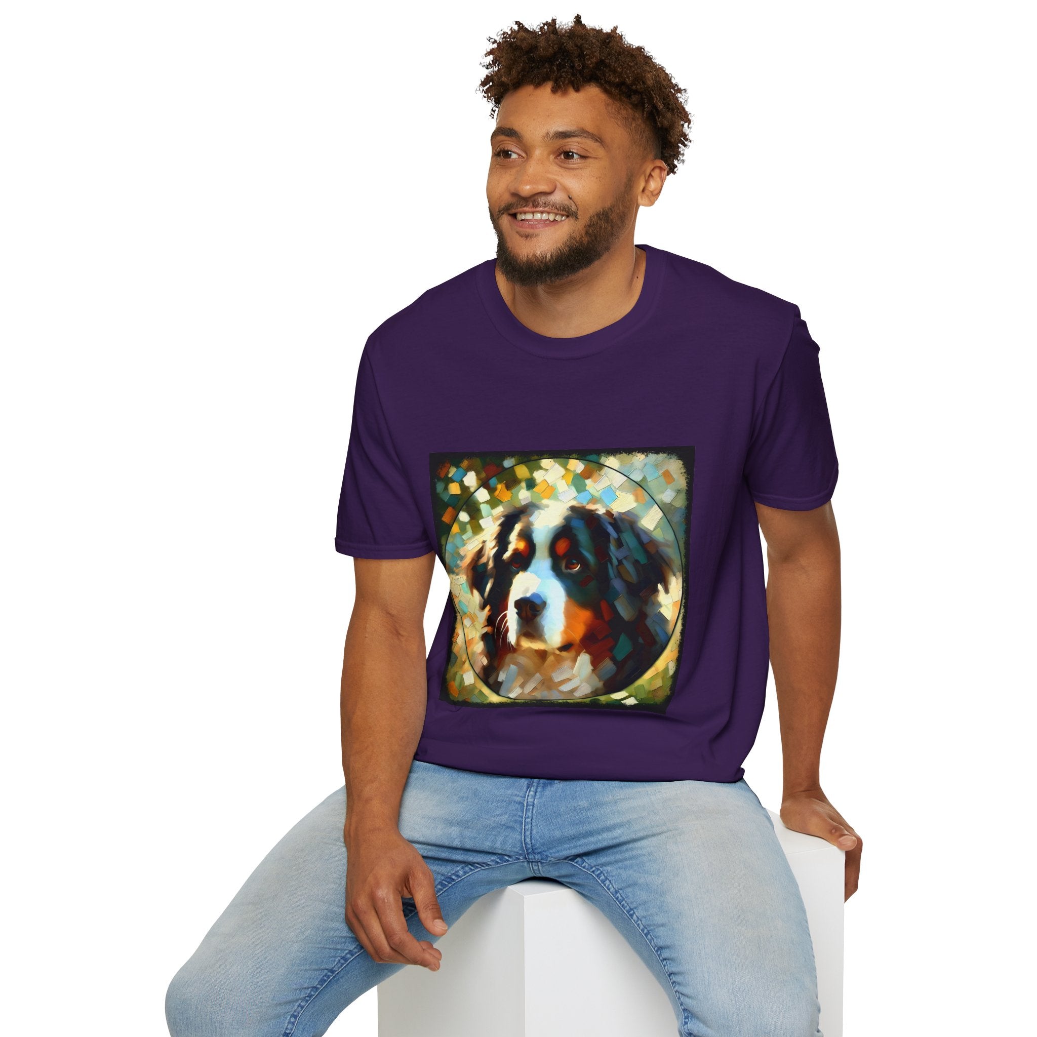 Bernese Mountain Dog Pixel Classic | Unisex Dog T-Shirt