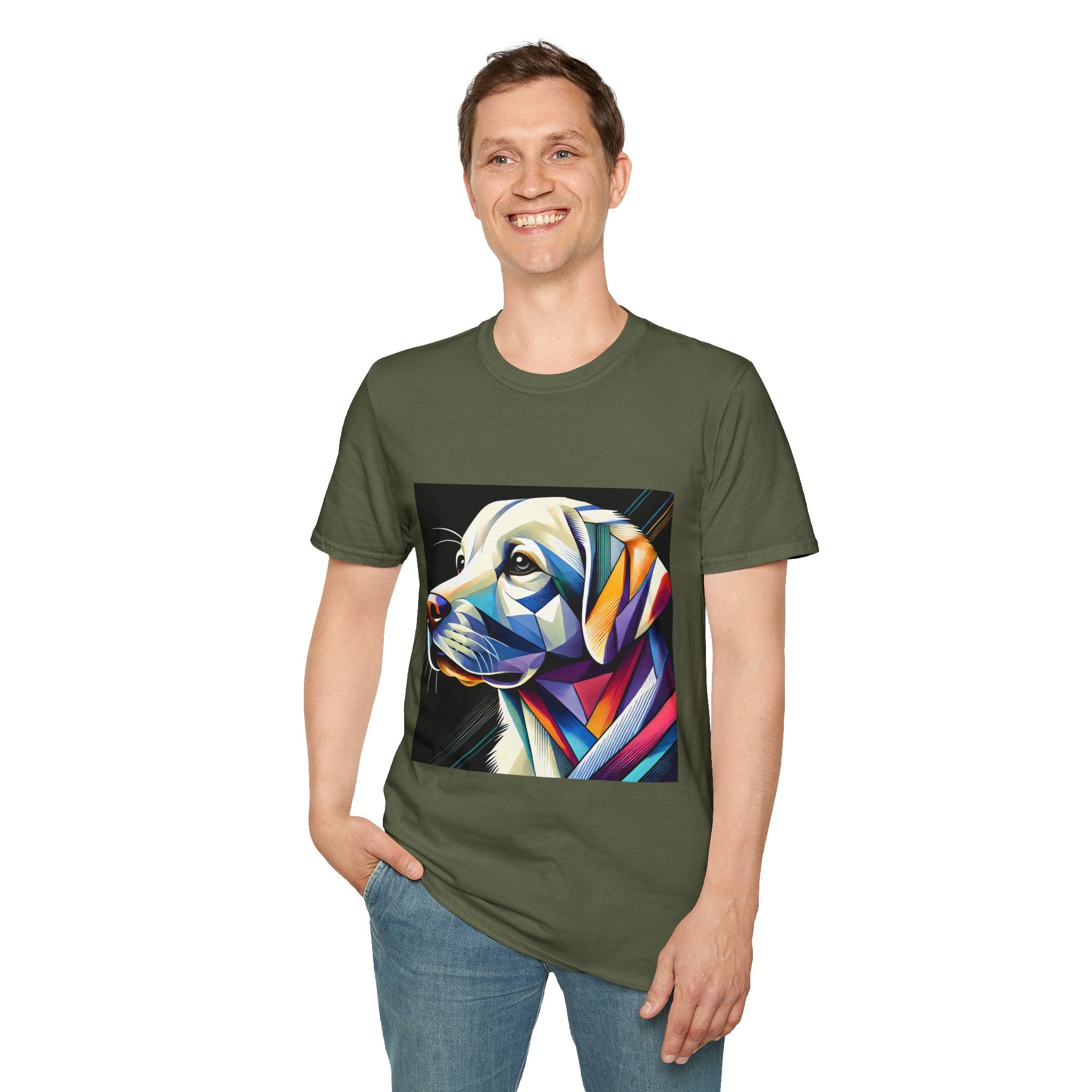 Labrador Retriever Multicolor Geometric | Unisex Dog T-Shirt