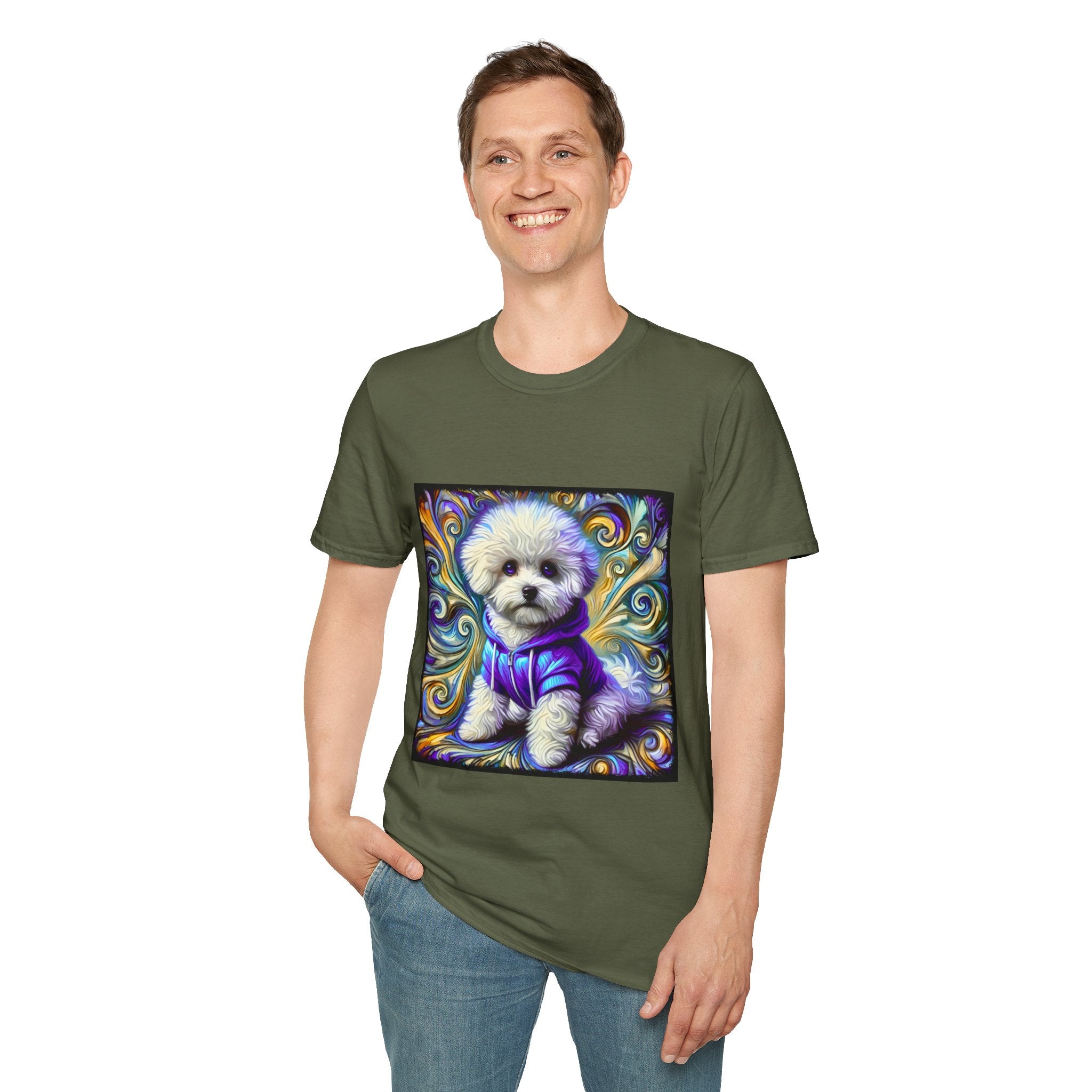 Bichon Frise Electric Swirl | Unisex Dog T-Shirt
