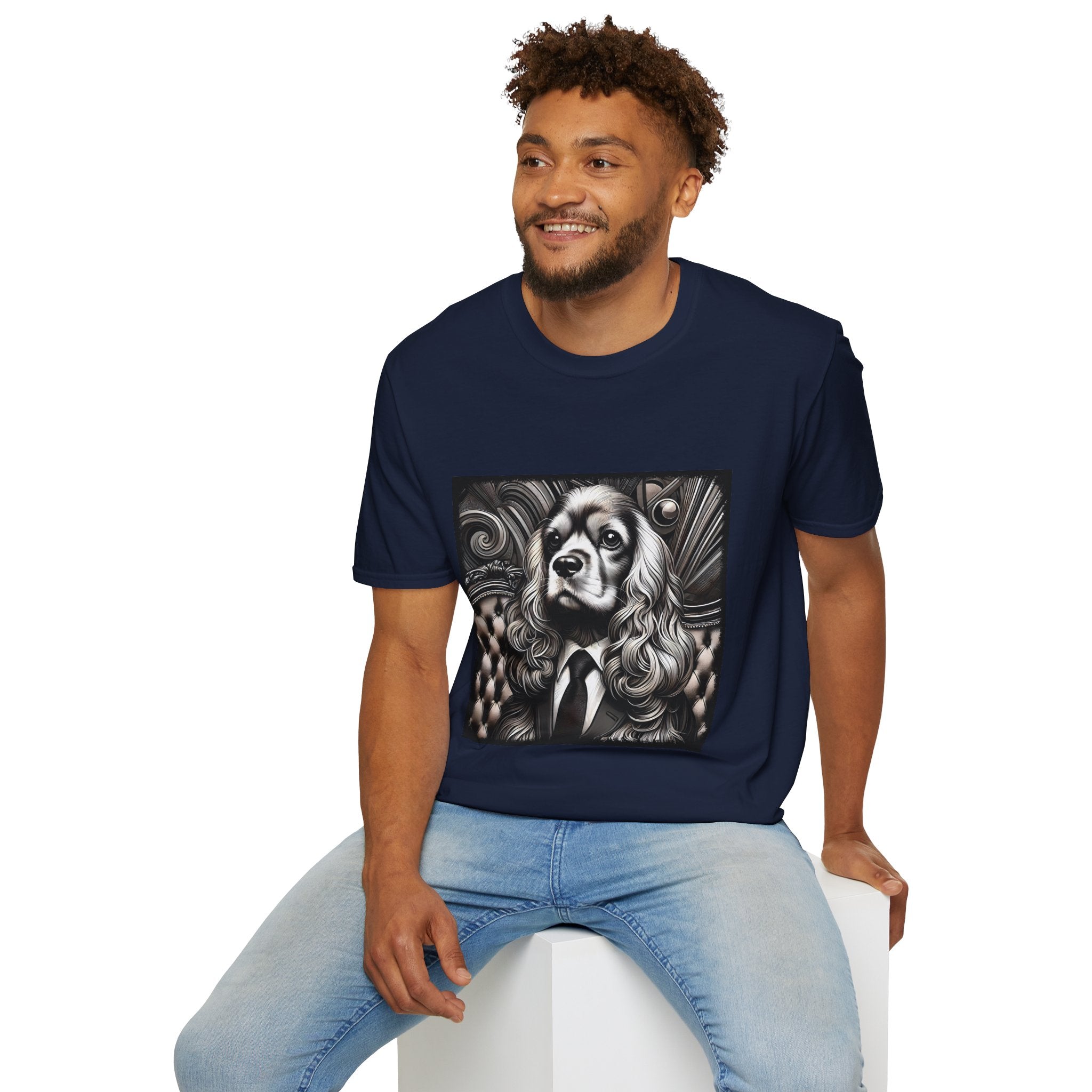 Cocker Spaniel B&W Gentleman | Unisex Dog T-Shirt