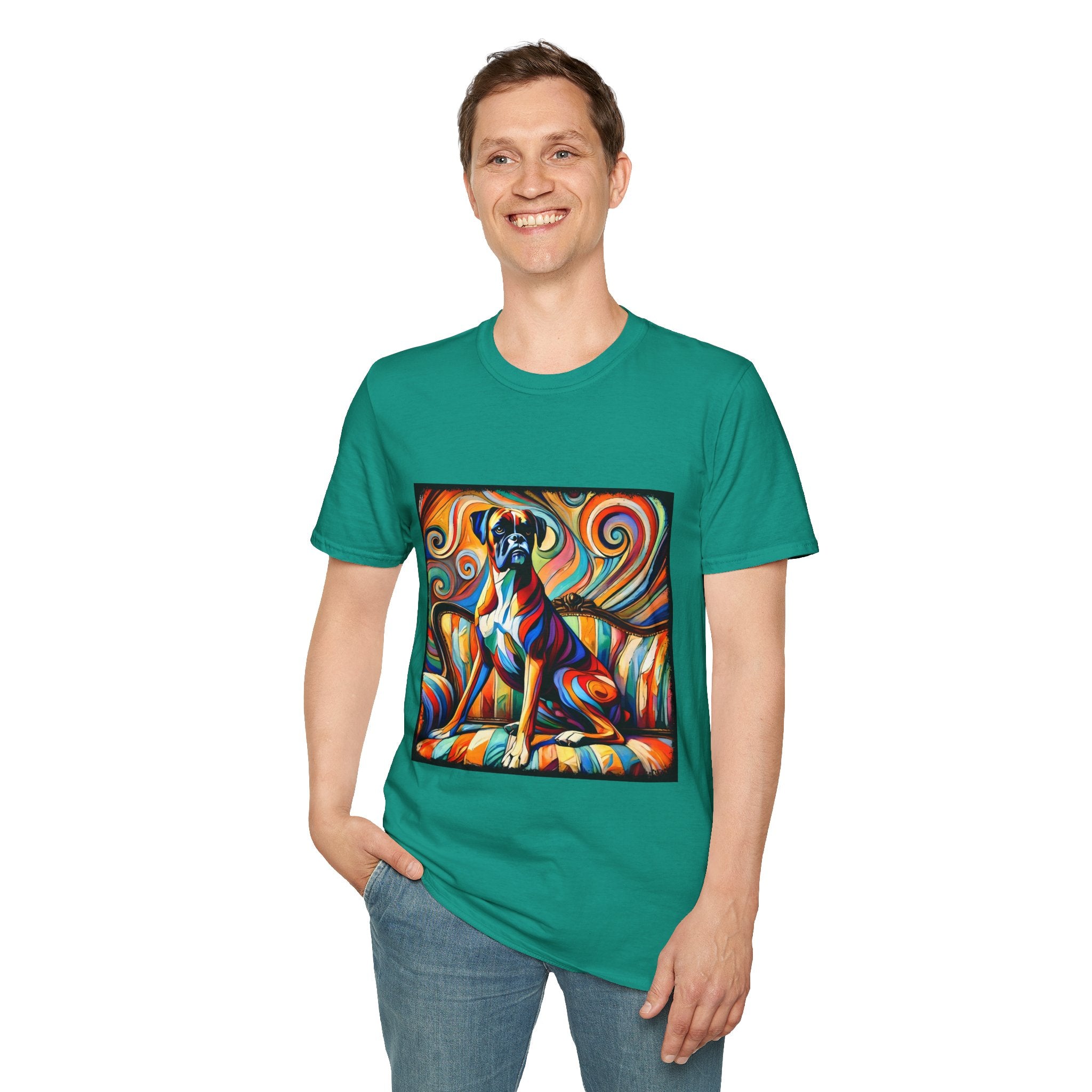 Boxer Mutilcolor Swirl | Unisex Dog T-Shirt