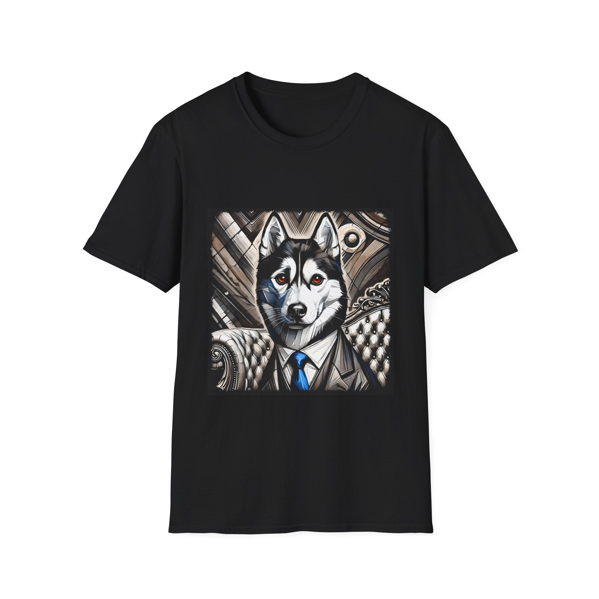 Siberian Husky B&W Bold Eyes | Unisex Dog T-Shirt