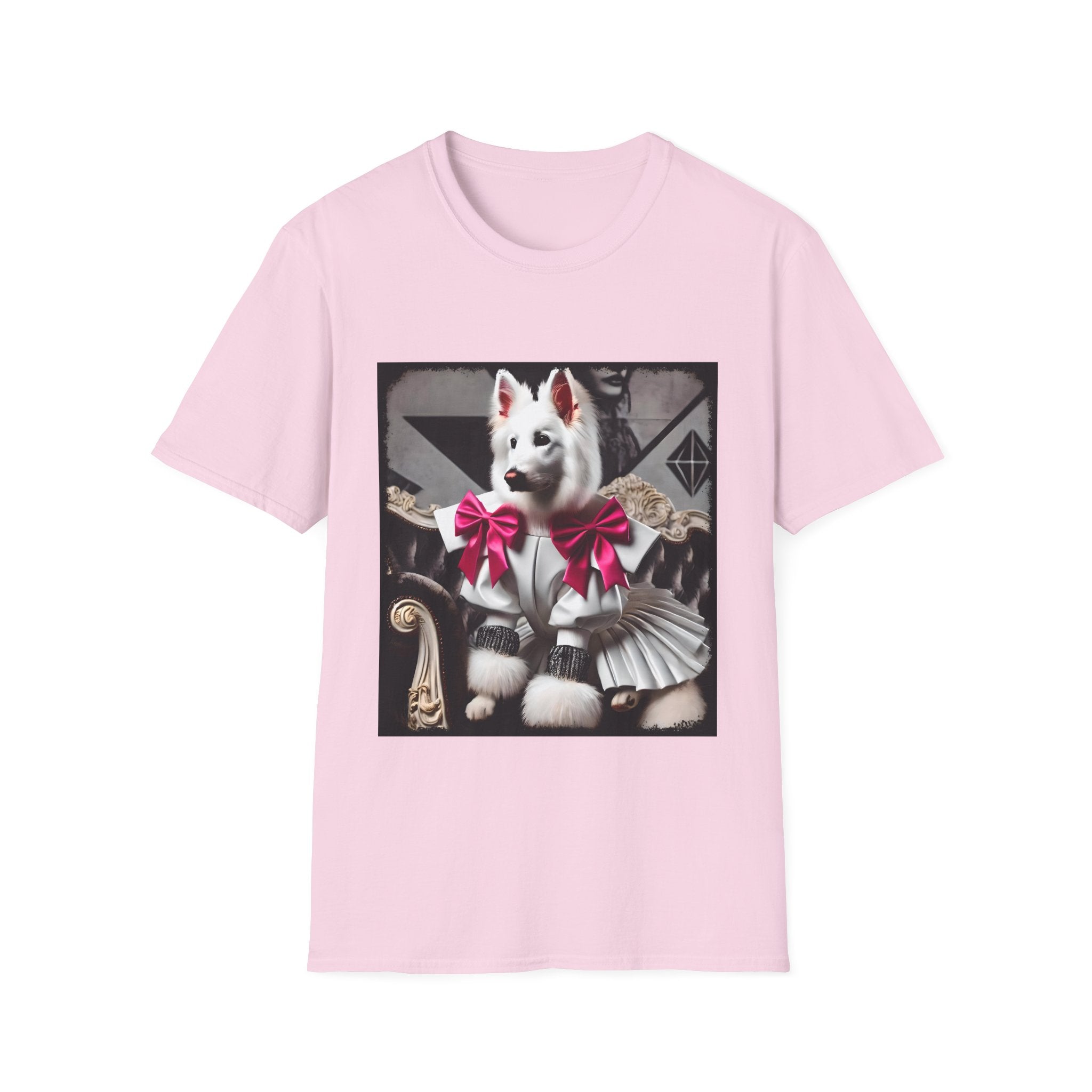 German Shepherd Pink Bow Rocker | Unisex Dog T-Shirt