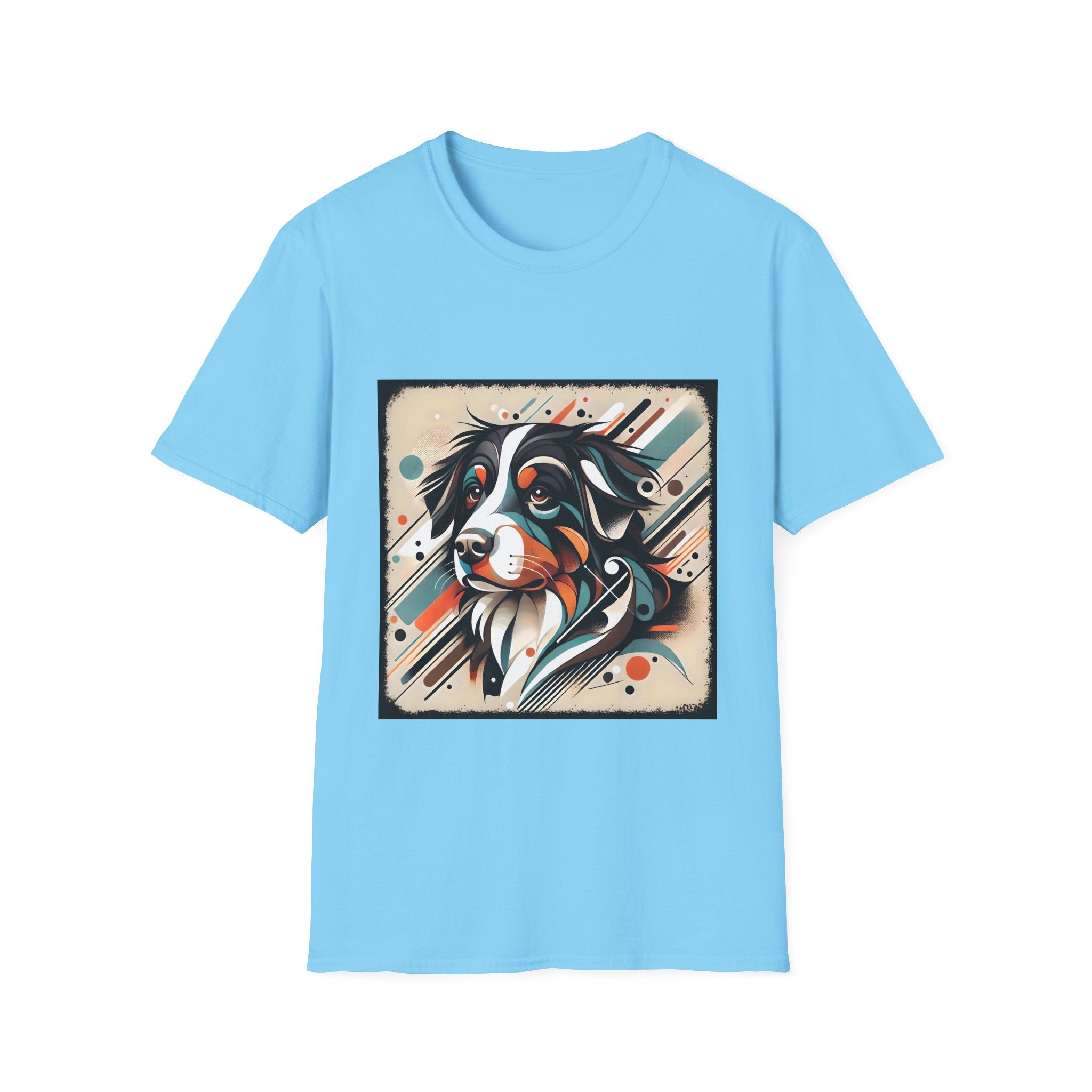 Bernese Mountain Dog Warm Geometric | Unisex Dog T-Shirt