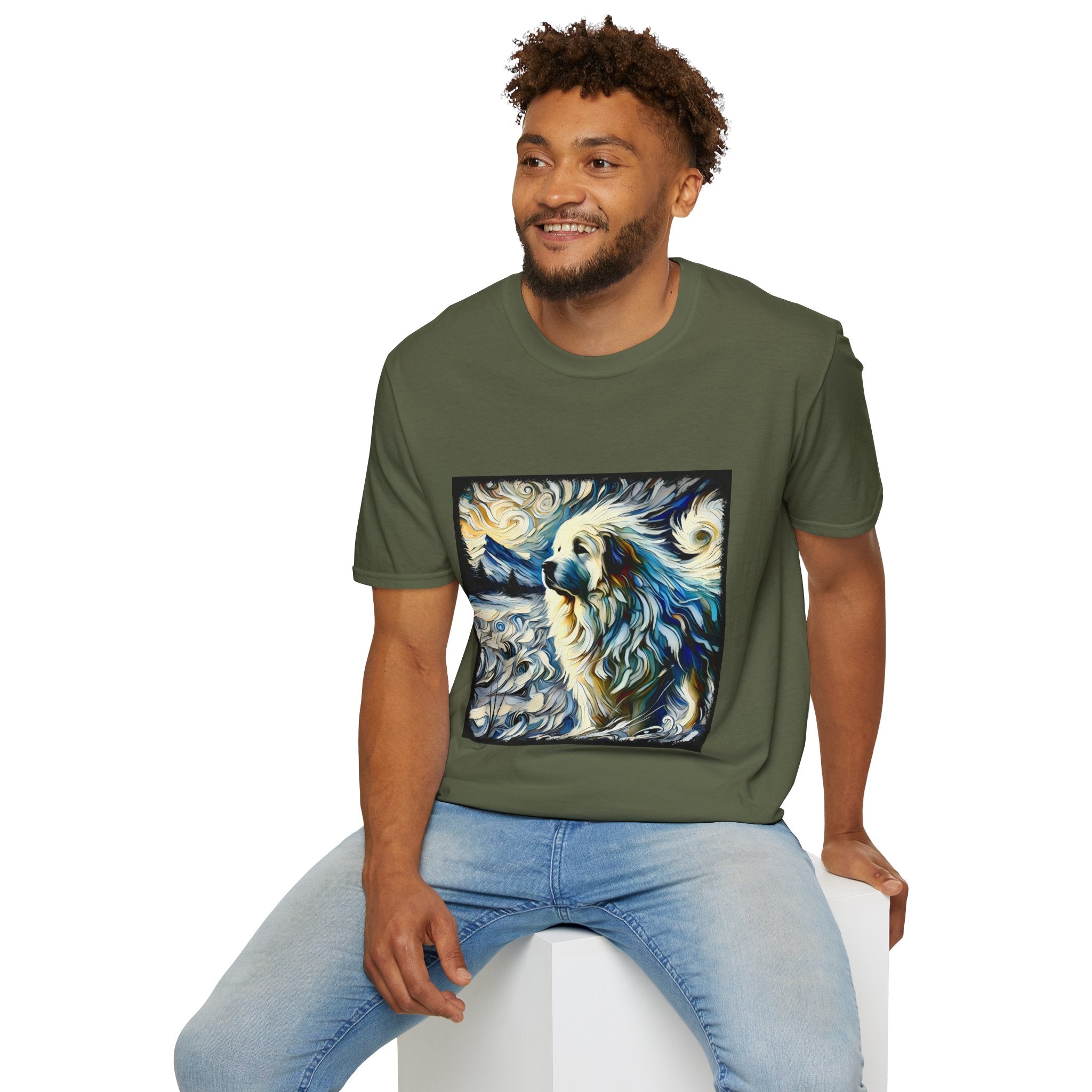 Great Pyrenees Snow Swirl | Unisex Dog T-Shirt