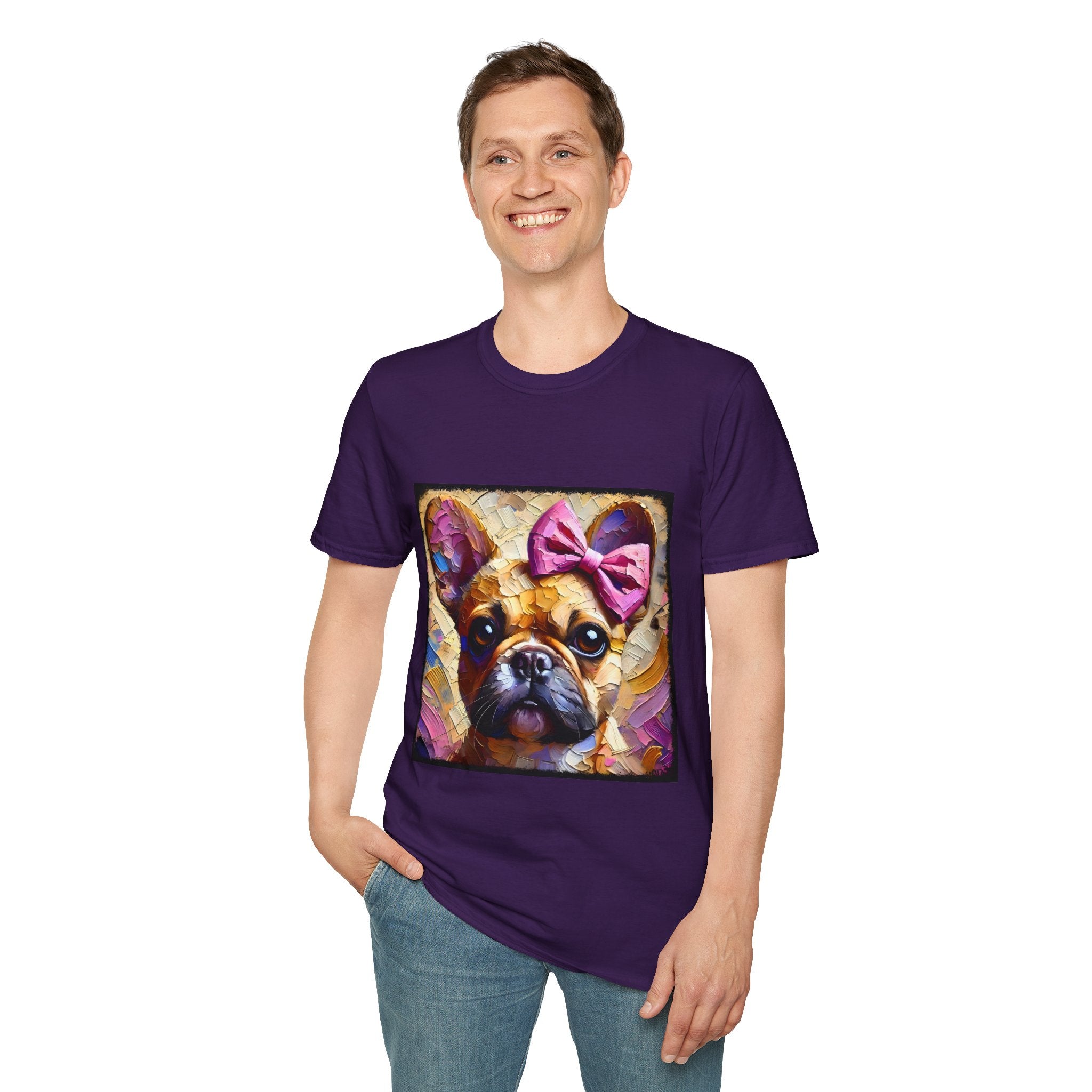 French Bulldog Textured Classic | Unisex Dog T-Shirt