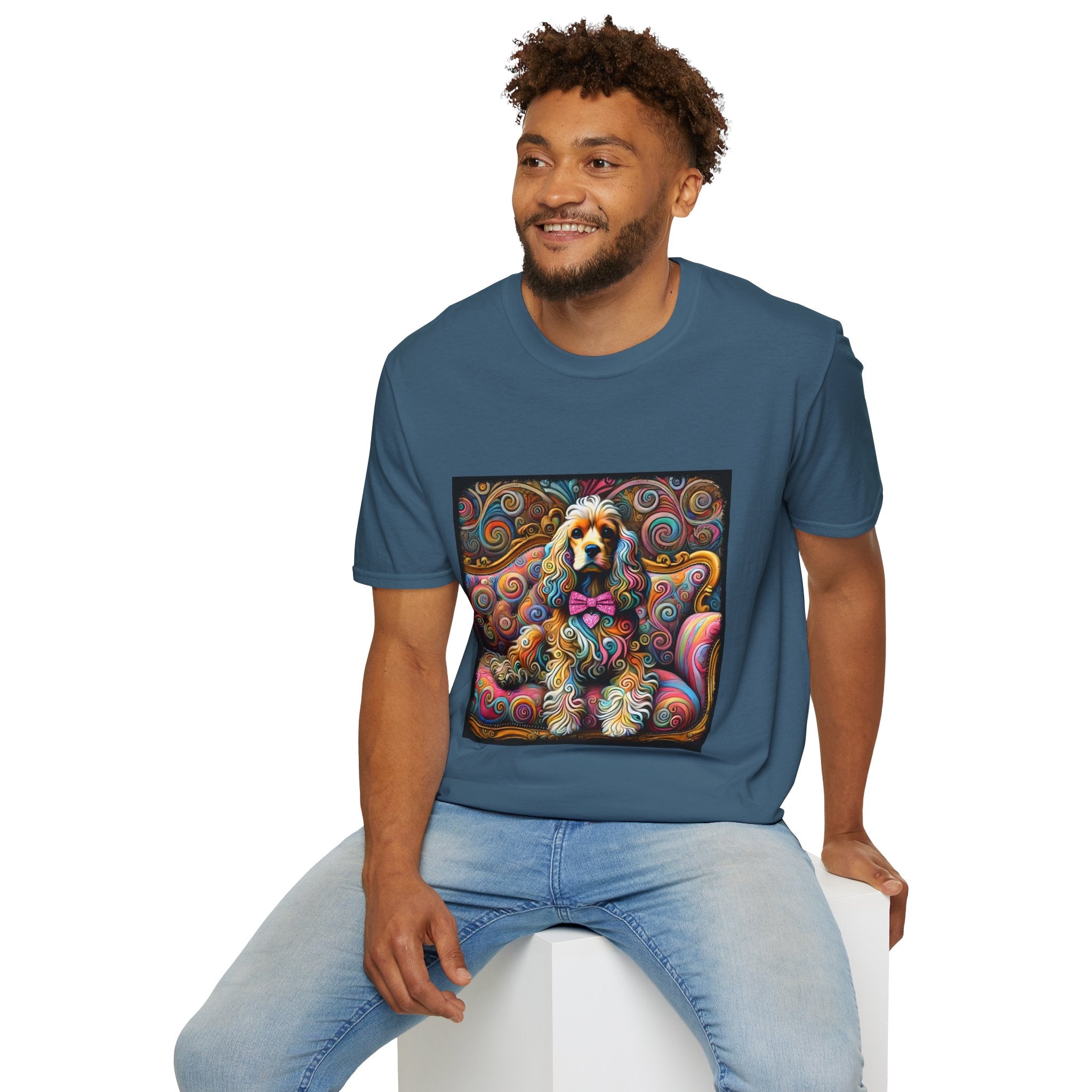 Cocker Spaniel Love Swirl | Unisex Dog T-Shirt