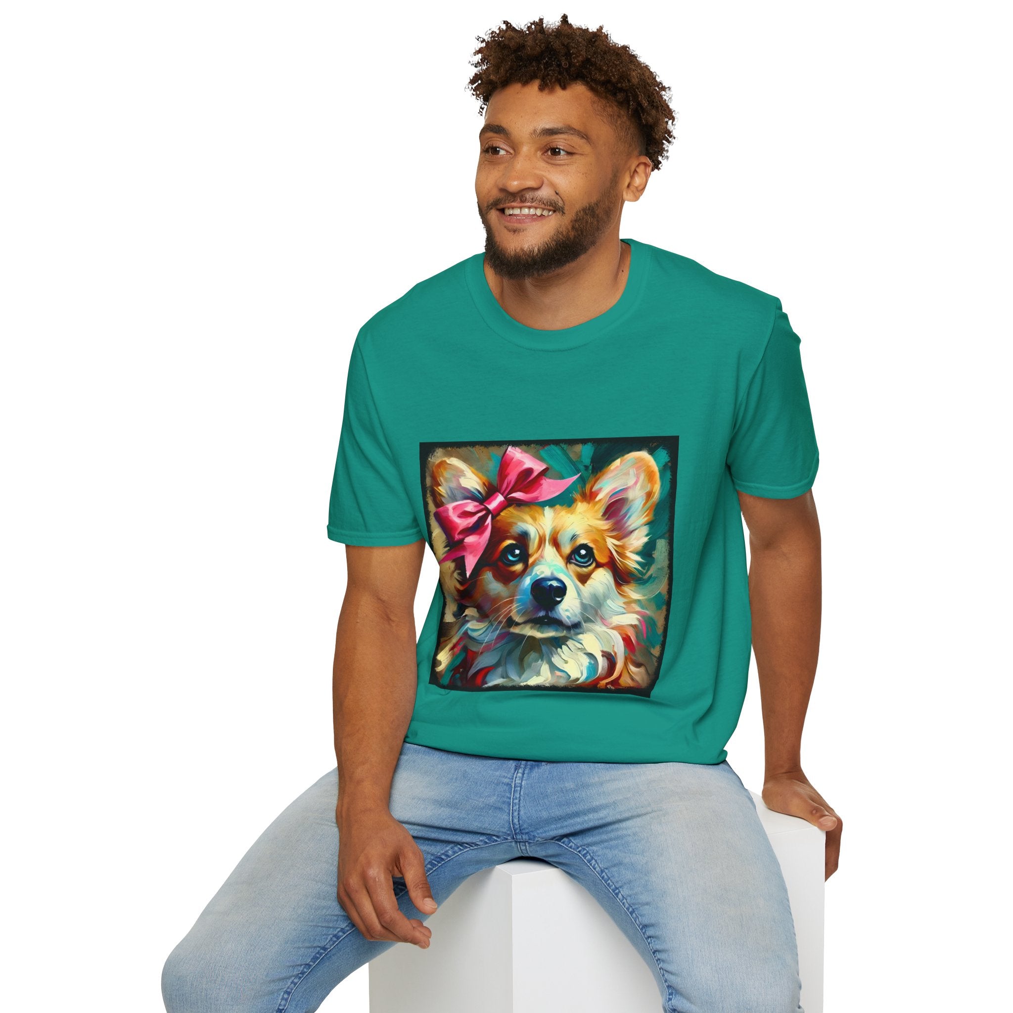 Pembroke Welsh Corgi Teal Classic | Unisex Dog T-Shirt