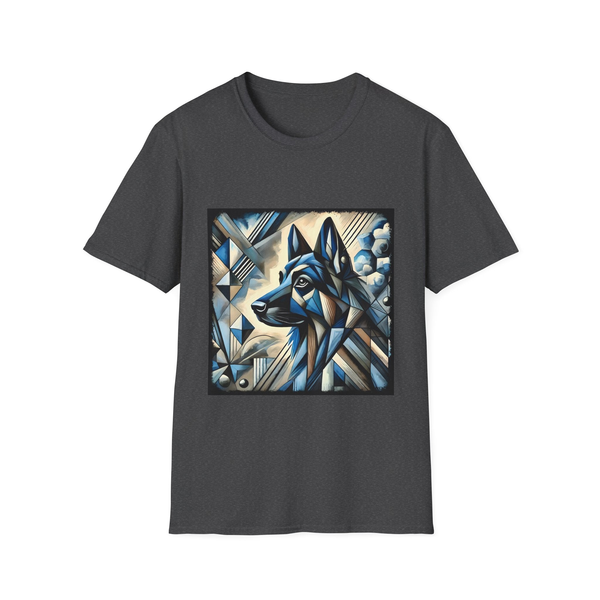 German Shepherd Blue Geometric | Unisex Dog T-Shirt