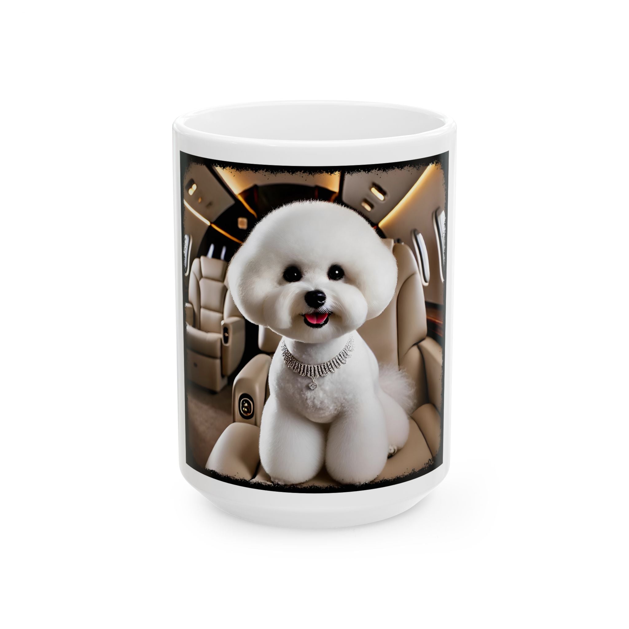 Bichon Frise Friendly Flier | Dog Themed Ceramic Mug