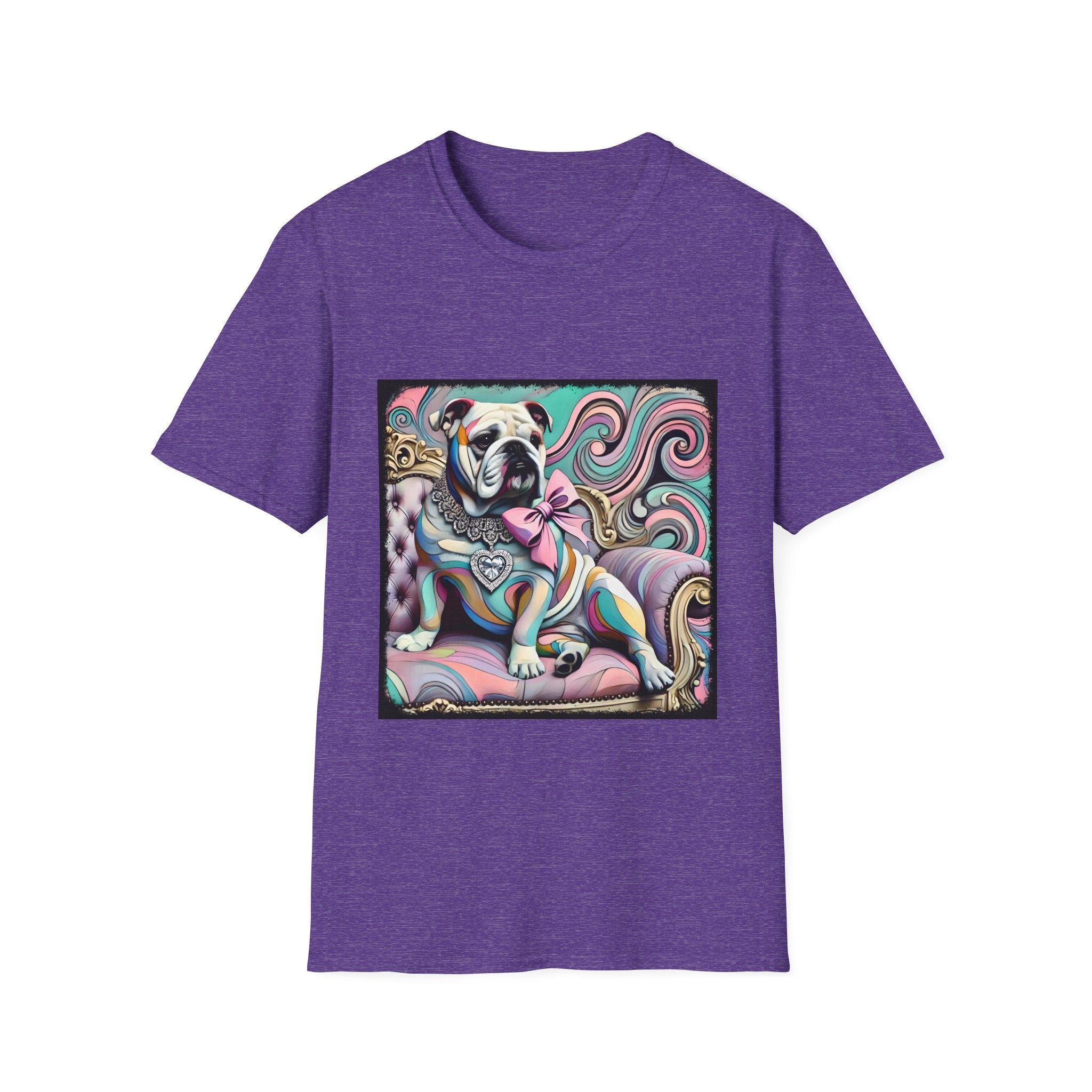 Bulldog Pastel Swirl | Unisex Dog T-Shirt