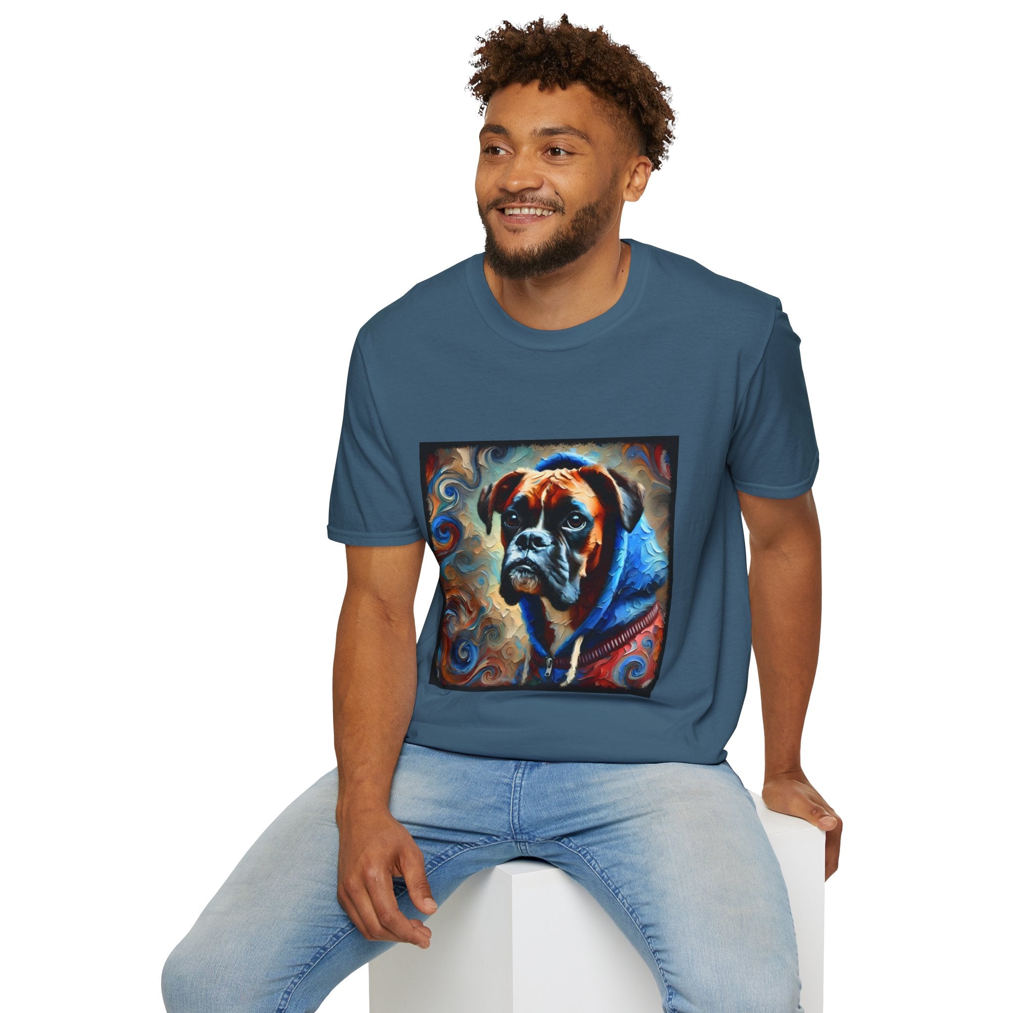 Boxer Hoodie Swirl II | Unisex Dog T-Shirt