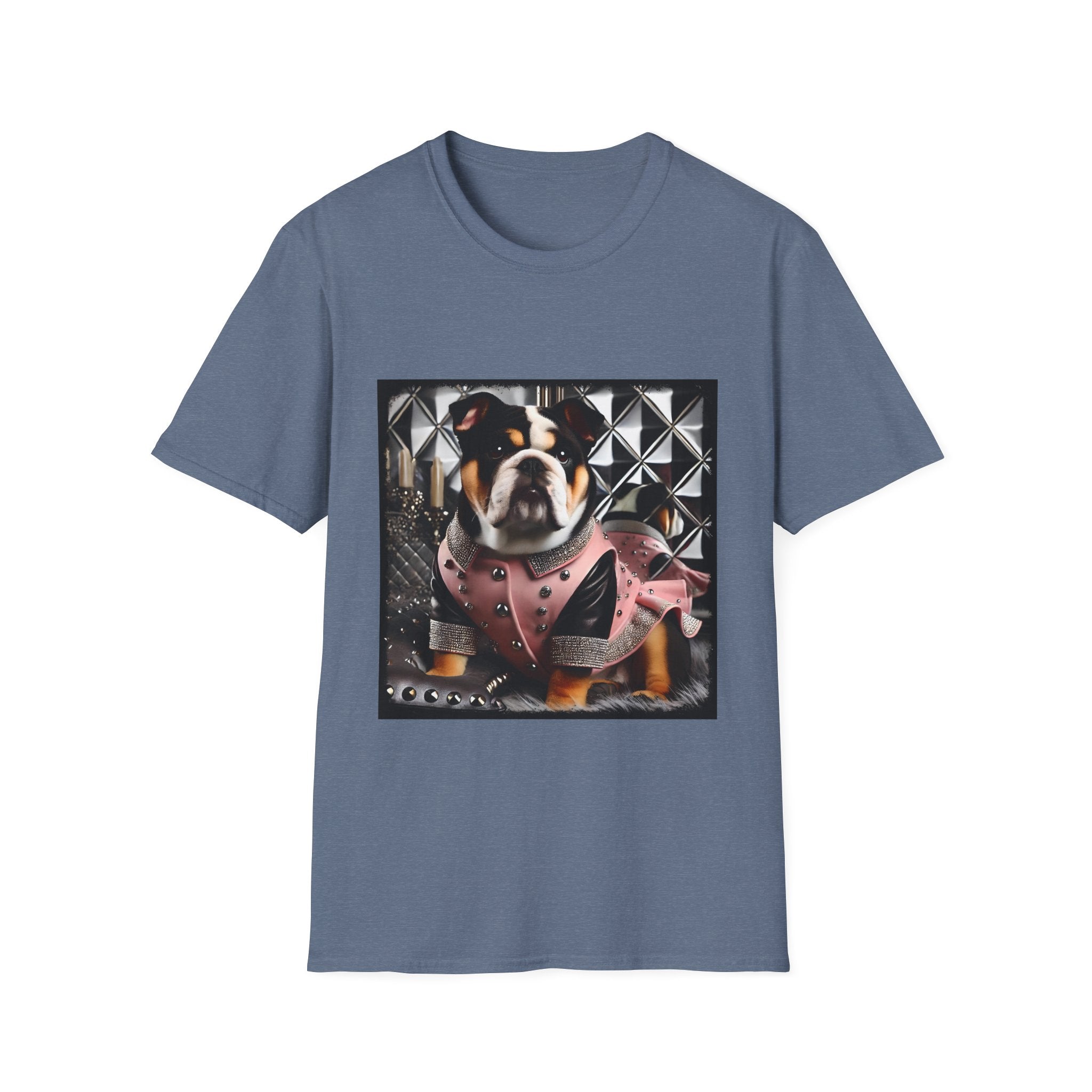 Bulldog Pink Rocker | Unisex Dog T-Shirt