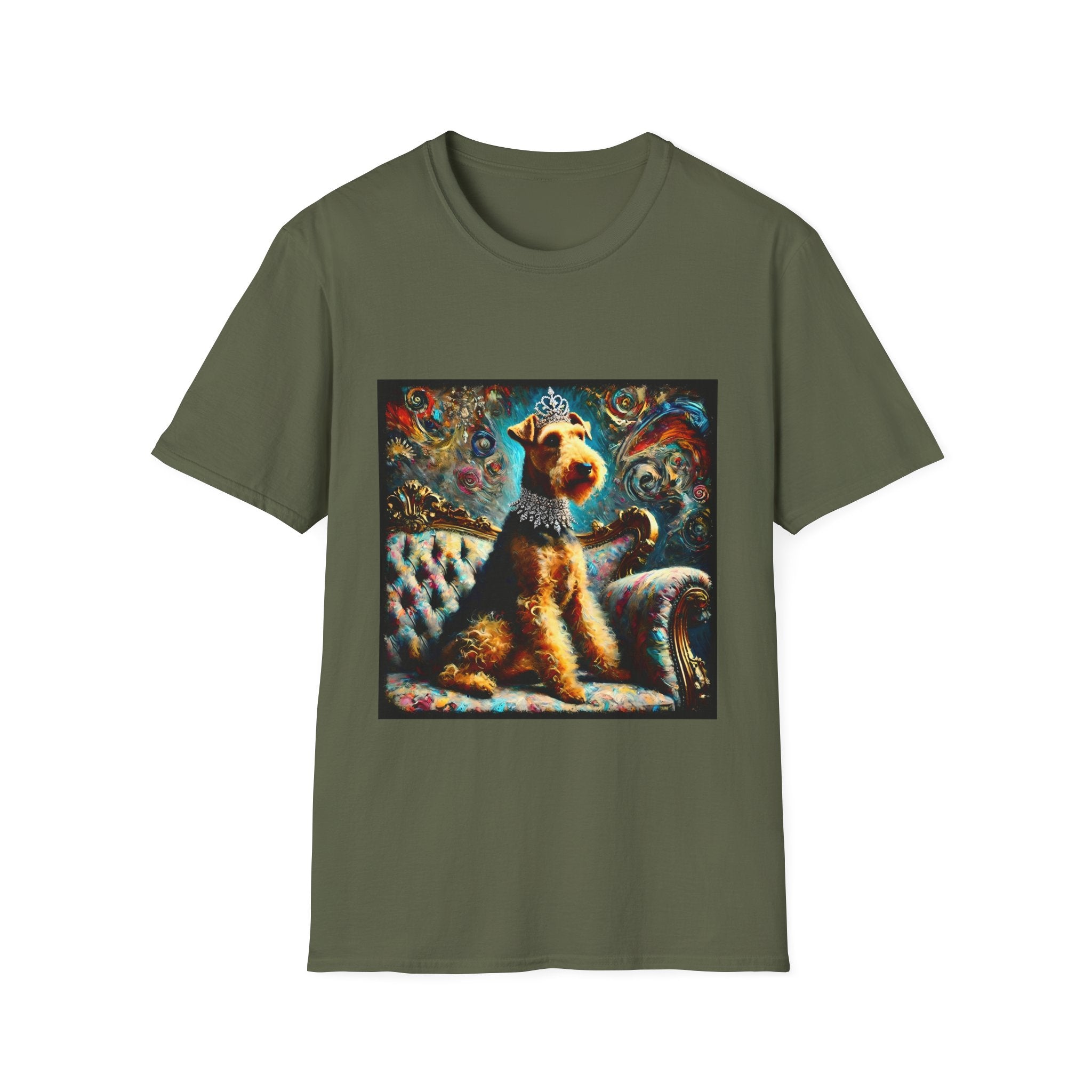 Airedale Terrier Diamond Princess Swirl | Unisex Dog T-Shirt