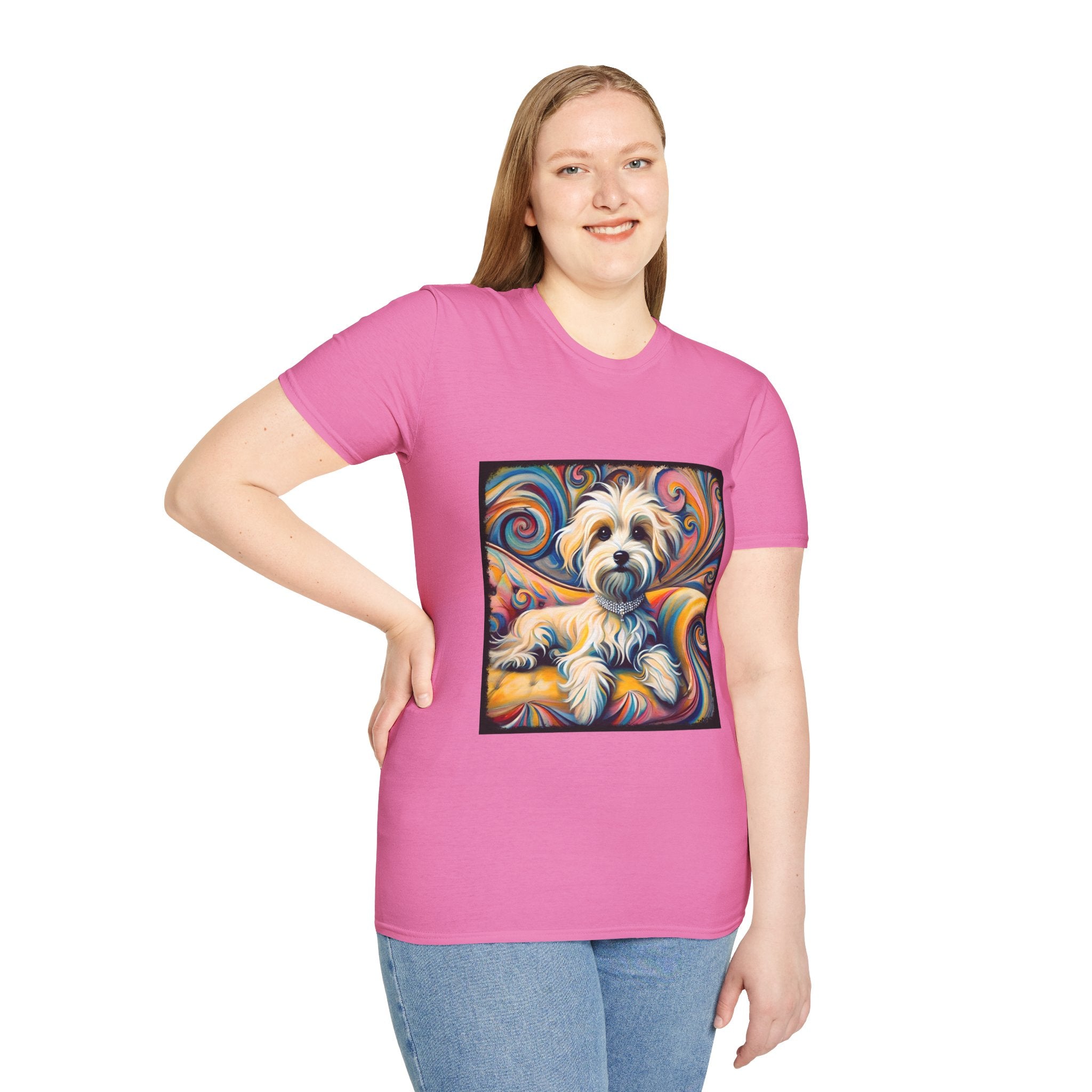 Havanese Whimsical Swirl |  Unisex Dog T-Shirt
