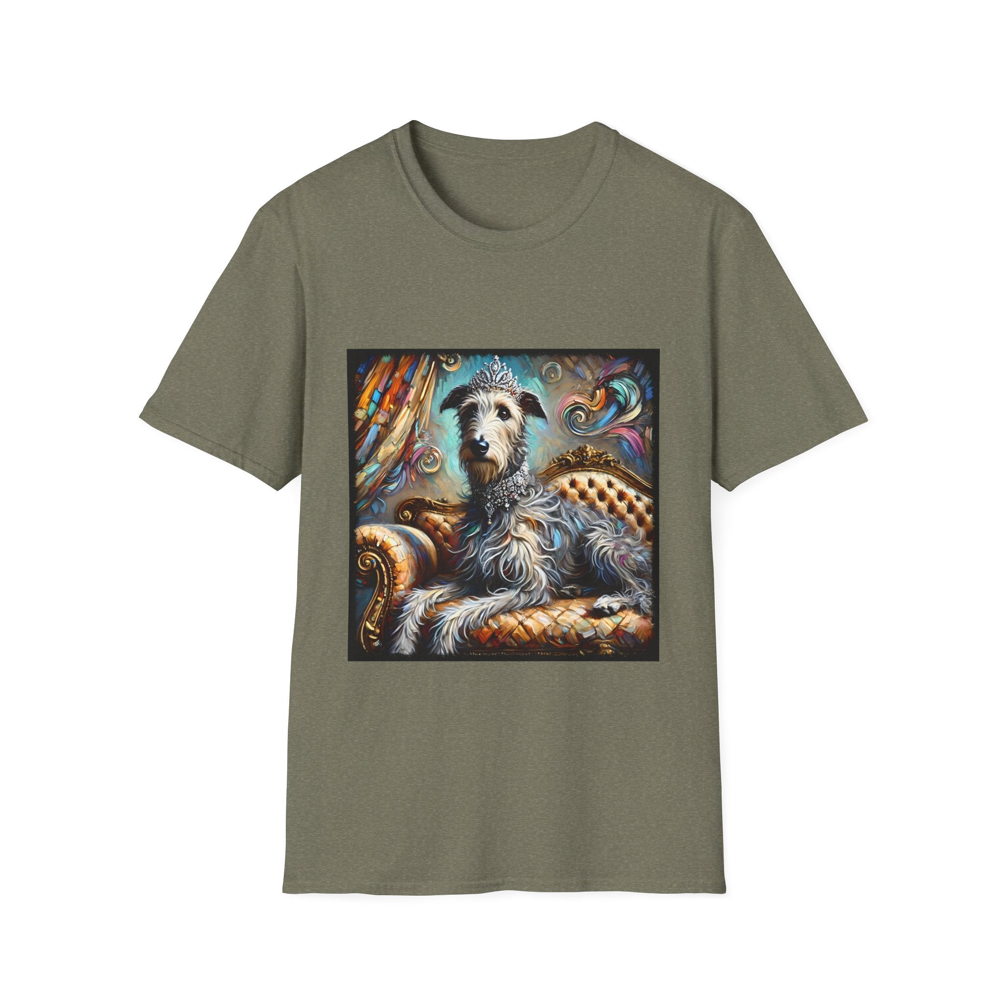 Irish Wolfhound Diamond Diva Swirl | Unisex Softstyle T-Shirt