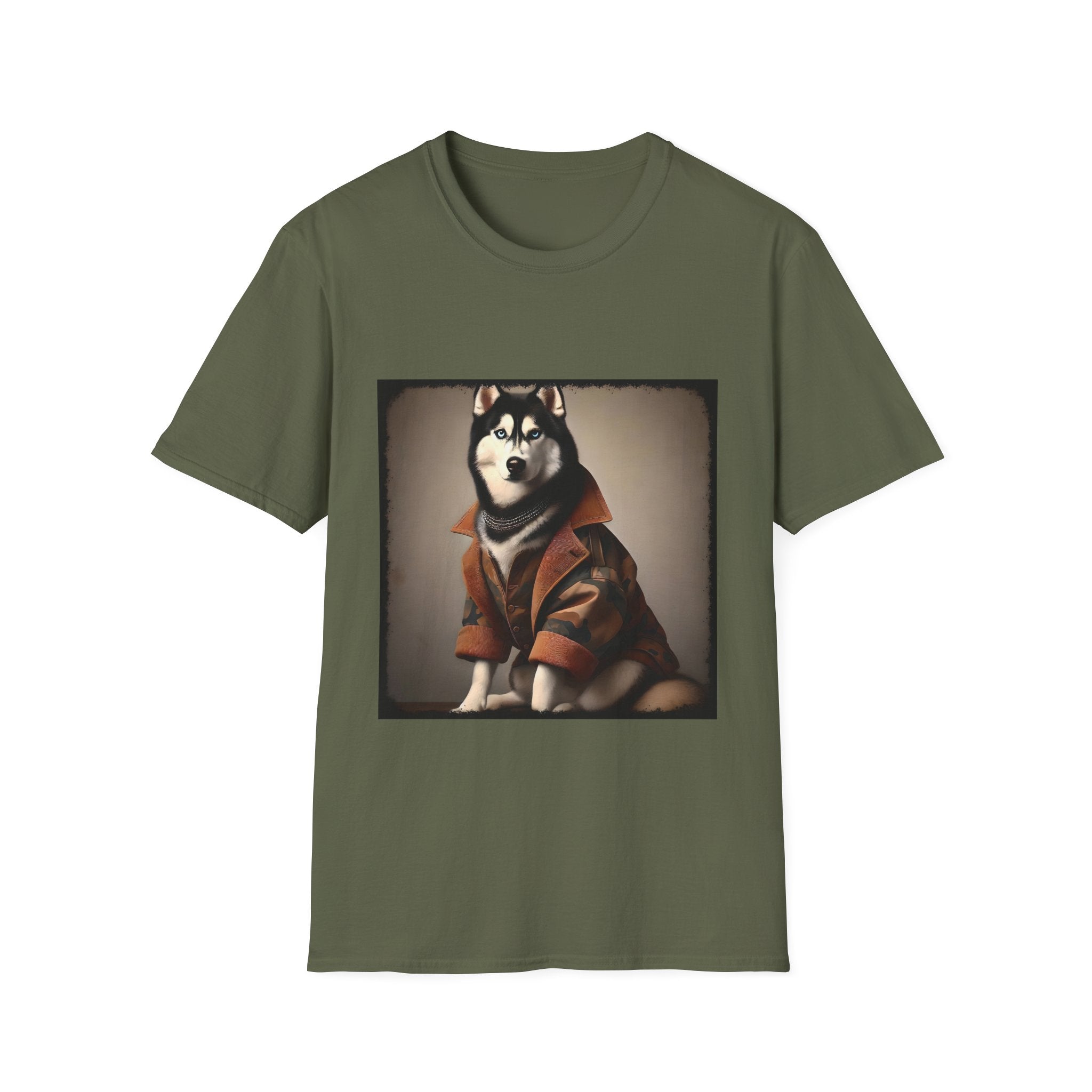 Siberian Husky Camo Cutie | Unisex Dog T-Shirt