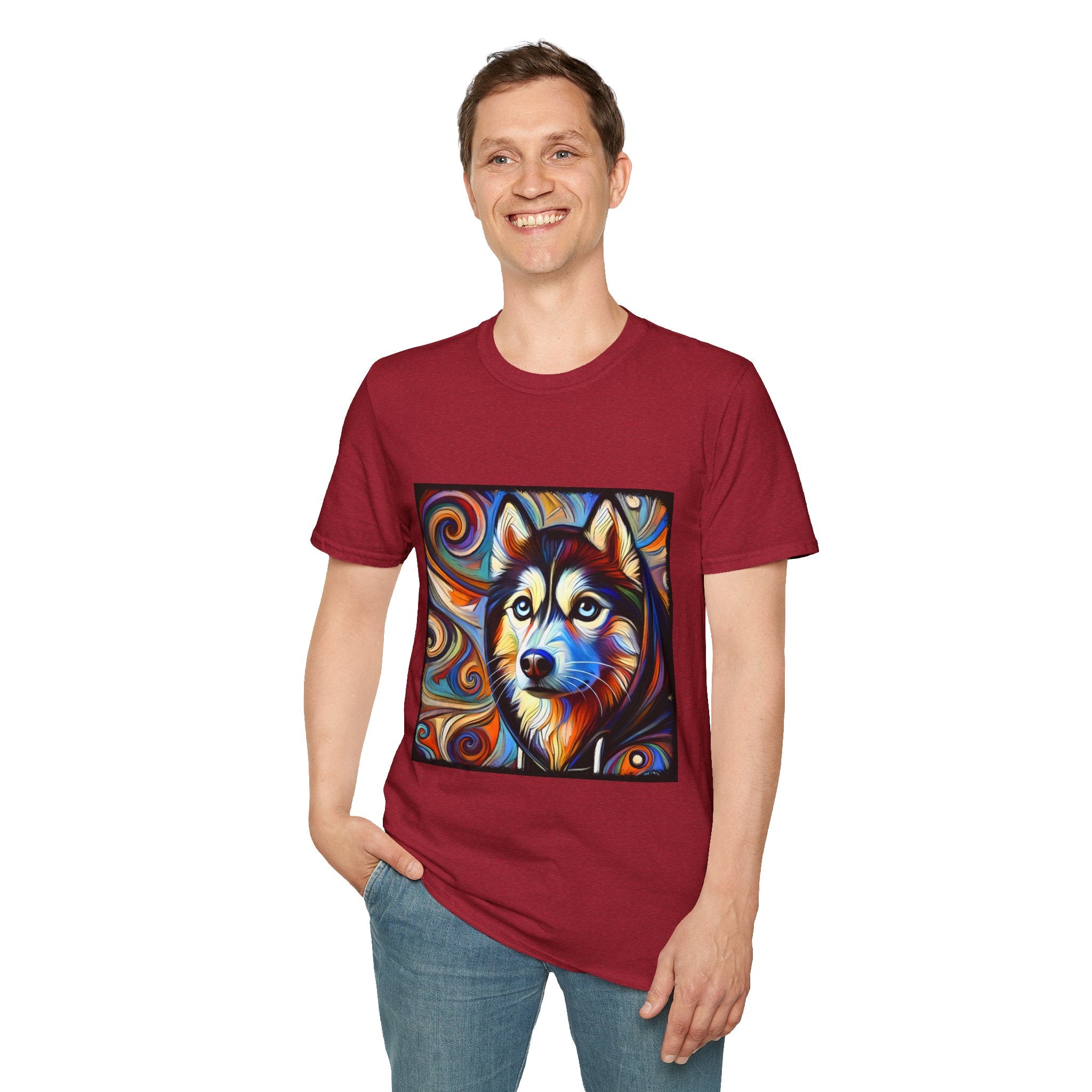 Siberian Husky Relaxed Swirl | Unisex Dog T-Shirt