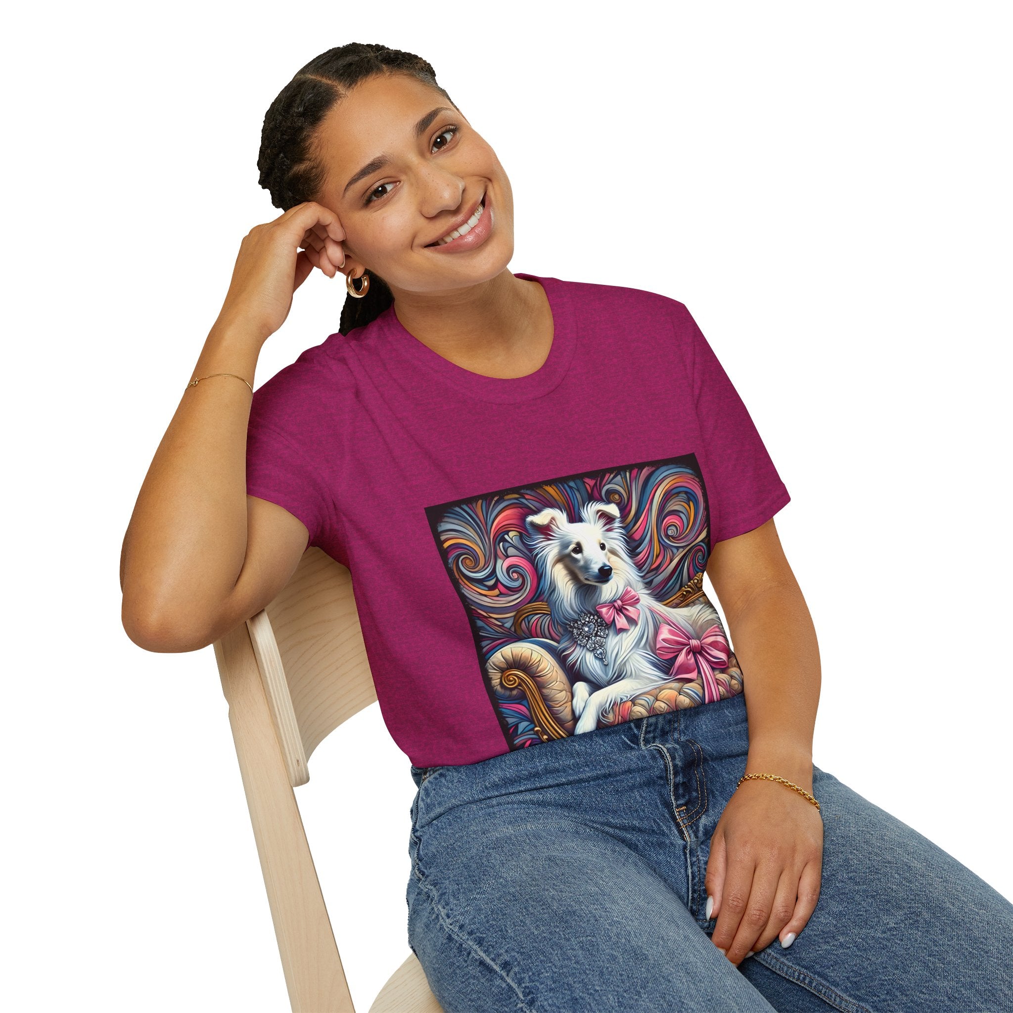 Collie Pink Princess Swirl | Unisex Dog T-Shirt