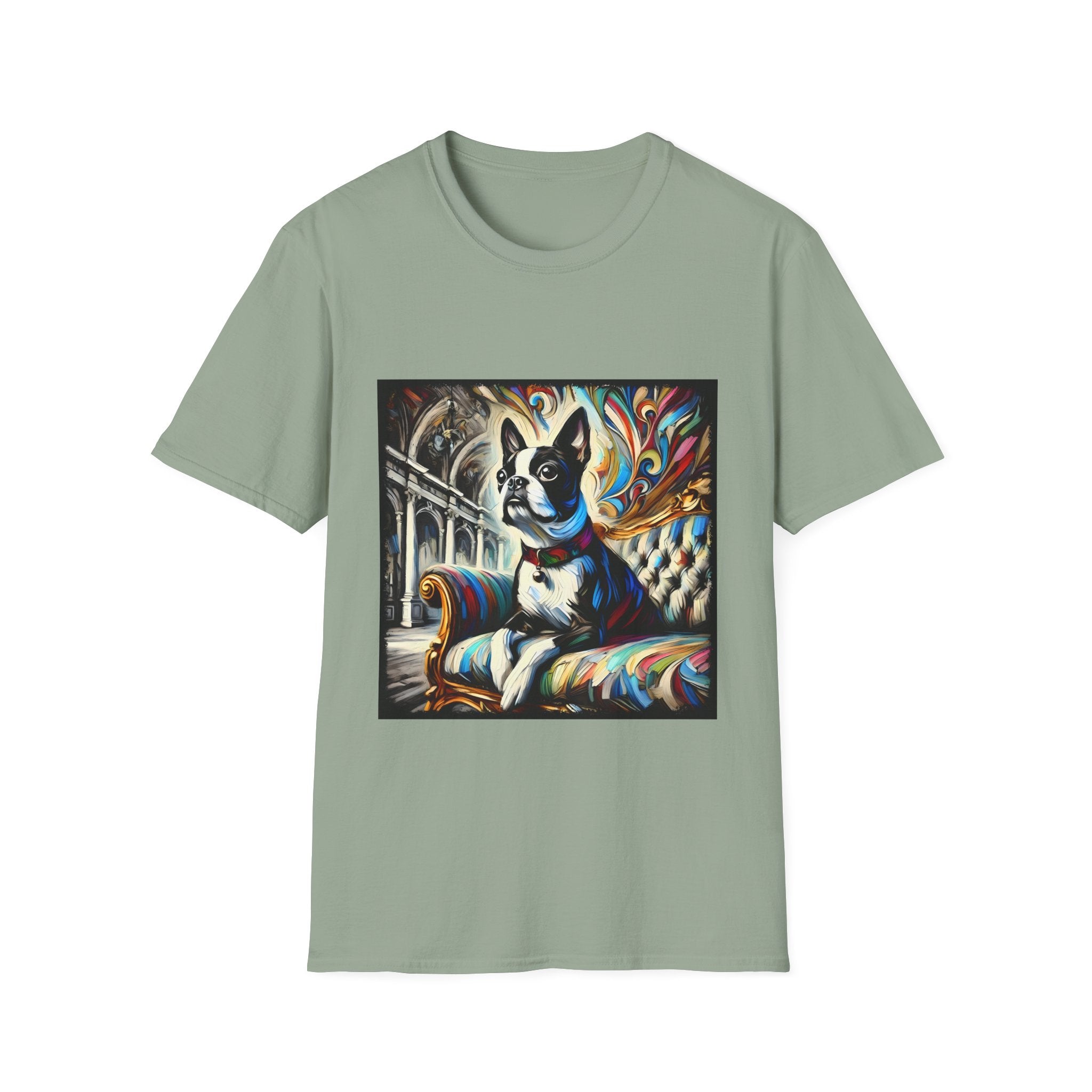 Boston Terrier Bold Swirl | Unisex Dog T-Shirt