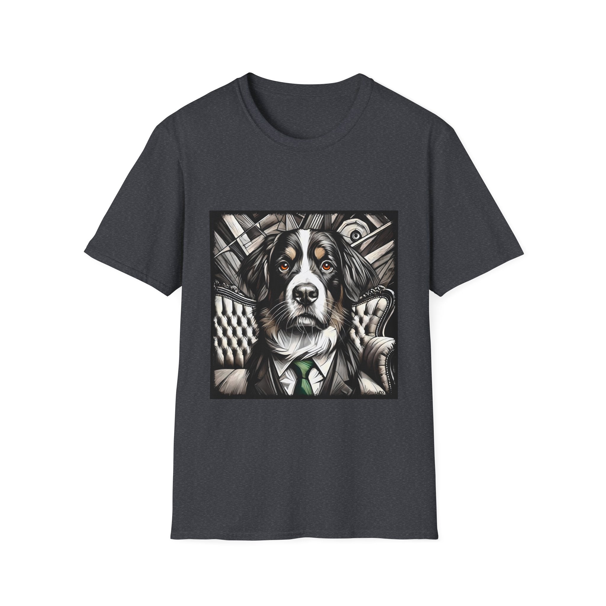 Bernese Mountain Dog B&W Bold Eyes | Unisex Dog T-Shirt