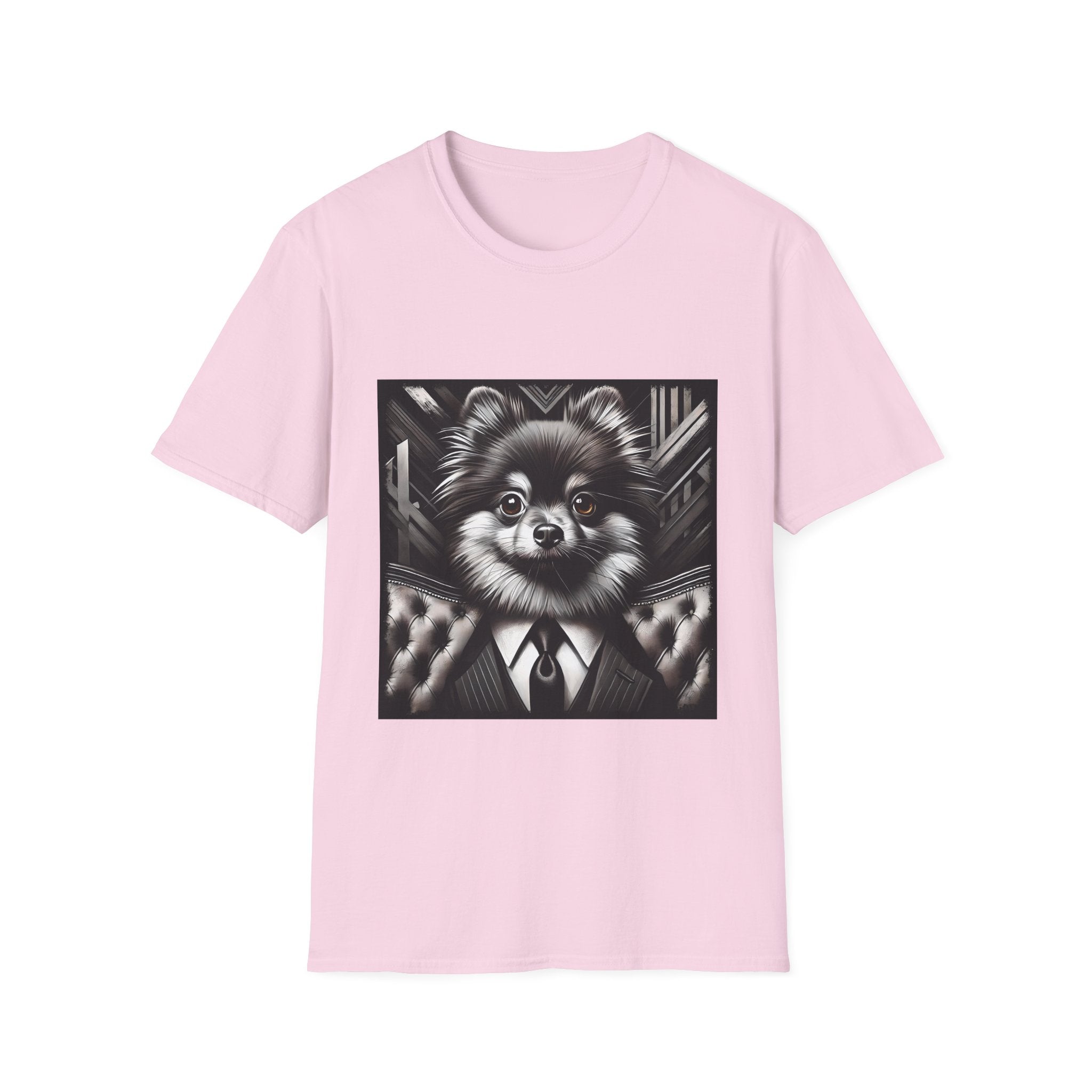 Pomeranian B&W Bold Eyes | Unisex Dog T-Shirt