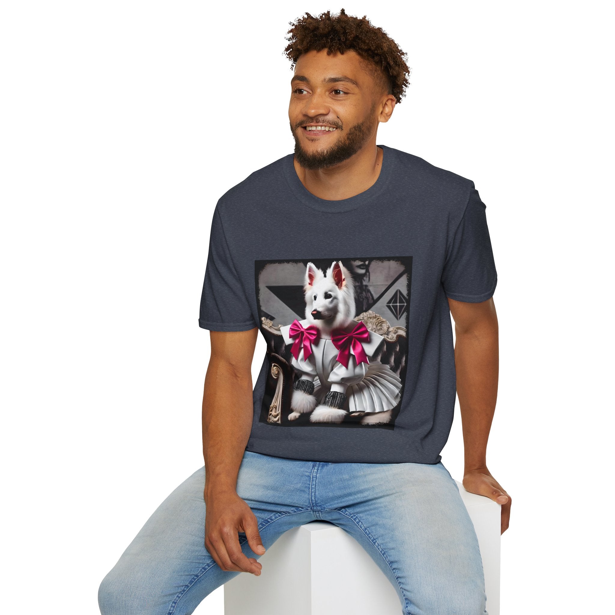 German Shepherd Pink Bow Rocker | Unisex Dog T-Shirt