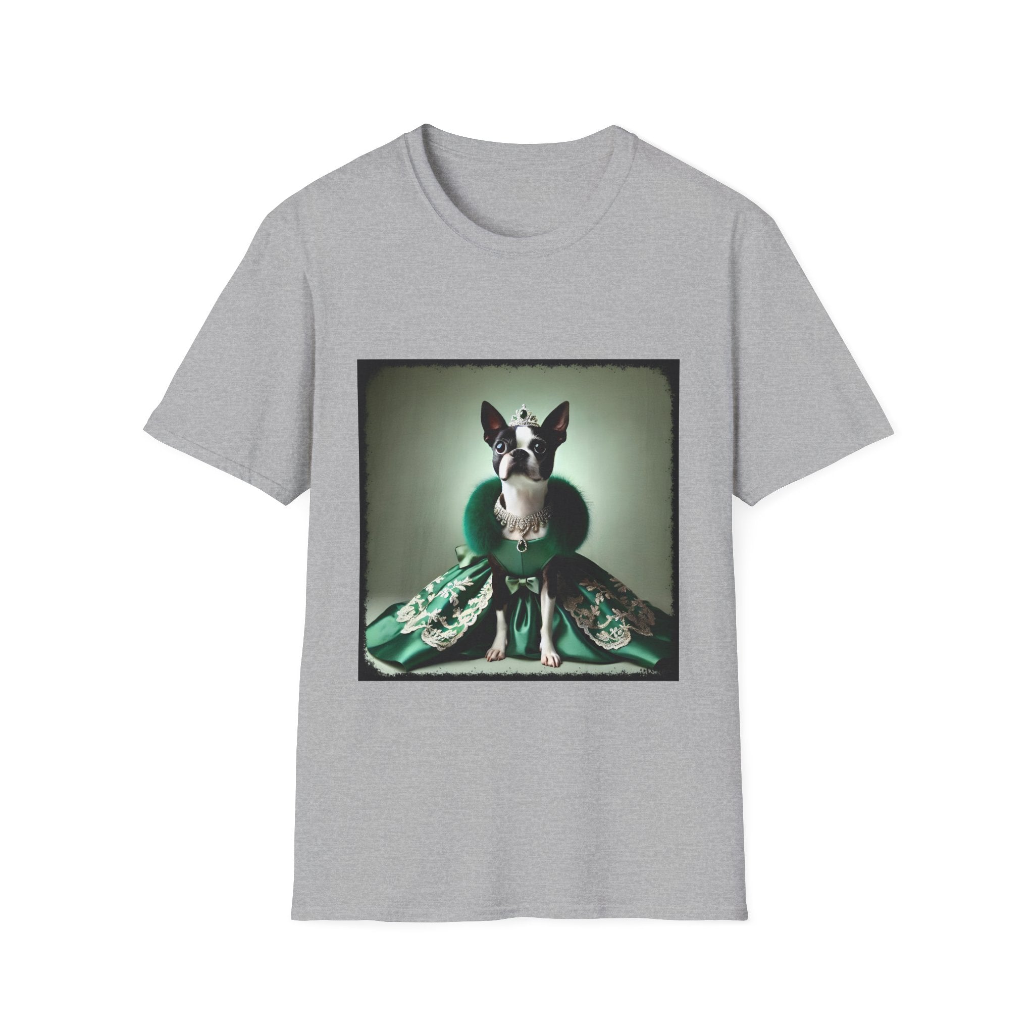 Stylish Boston Terrier breed art tee princess design