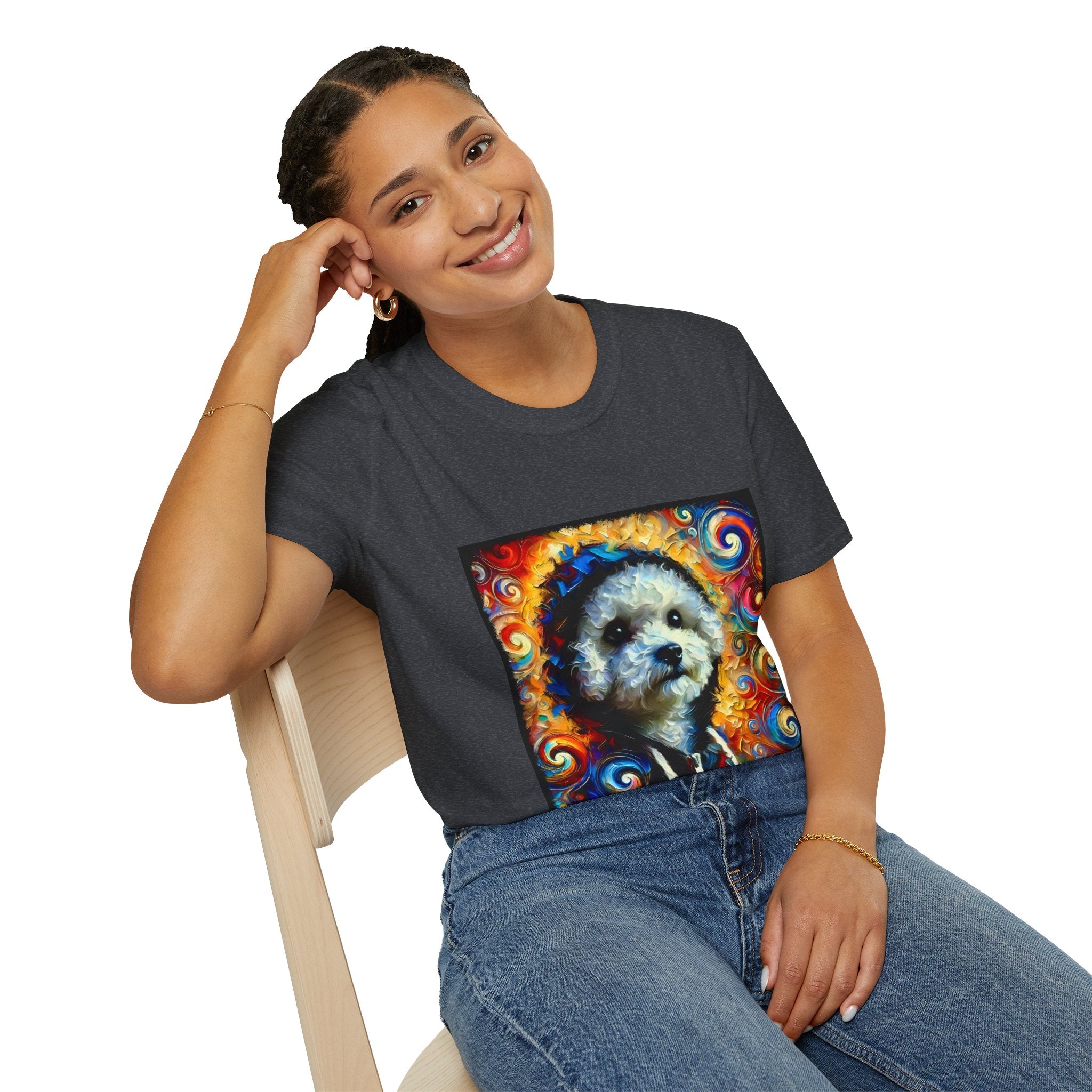 Bichon Frise Urban Swirl | Unisex Dog T-Shirt