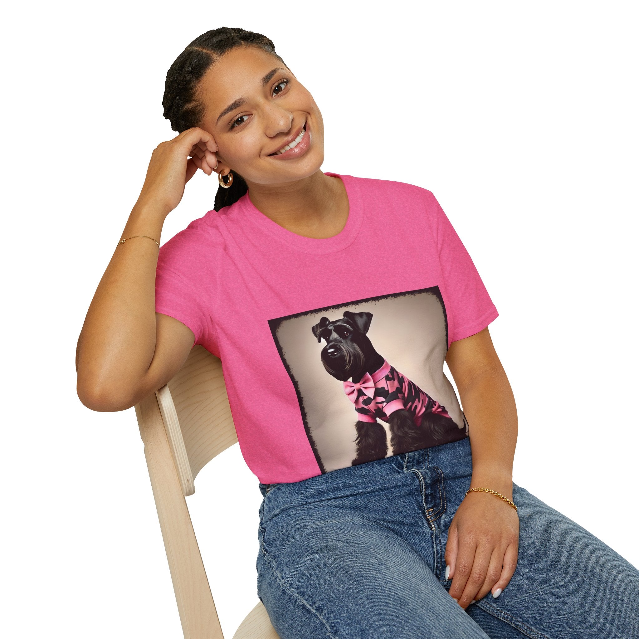 Schnauzer Pink Camo Cutie | Unisex Dog T-Shirt