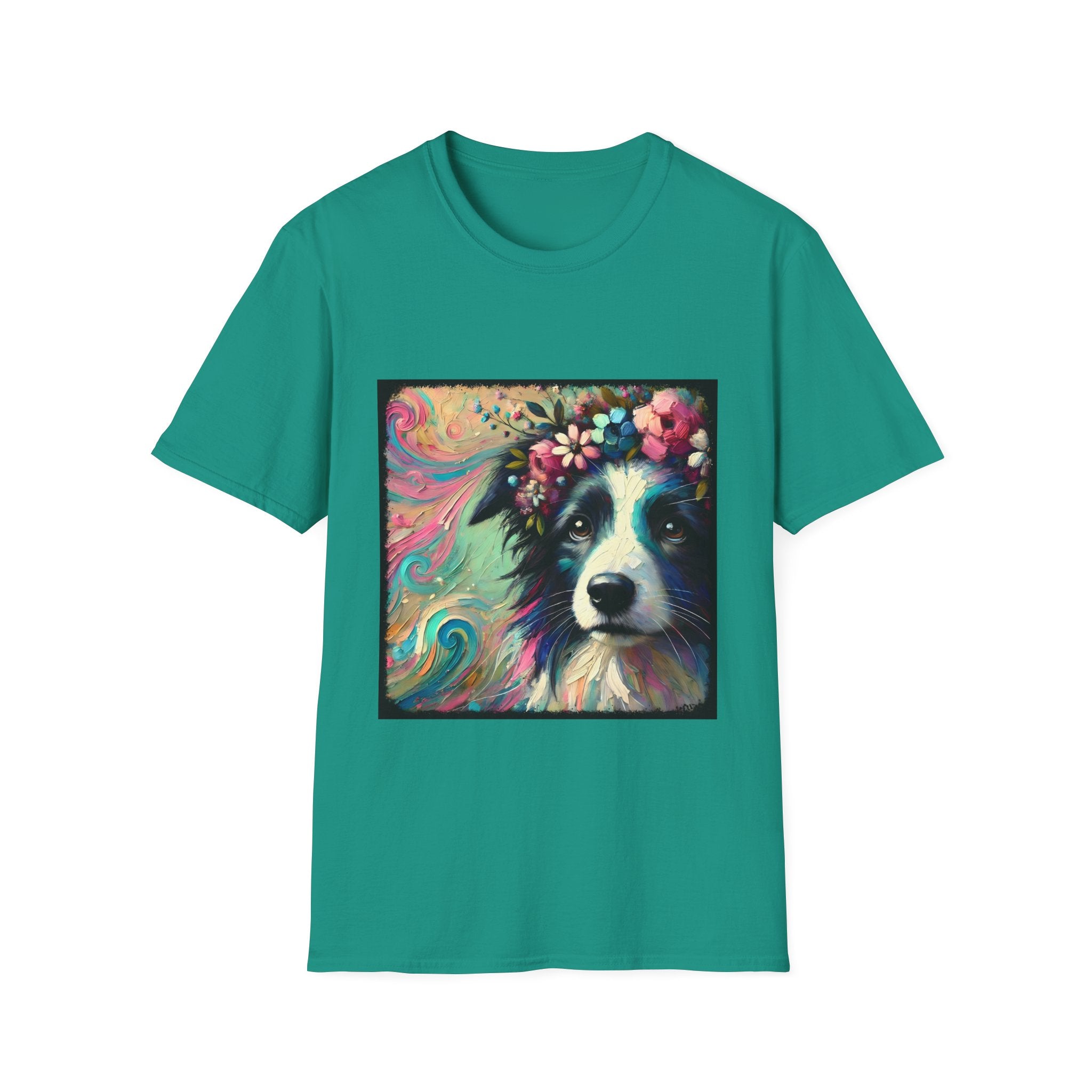 Border Collie Pastel Flower Classic | Unisex Dog T-Shirt