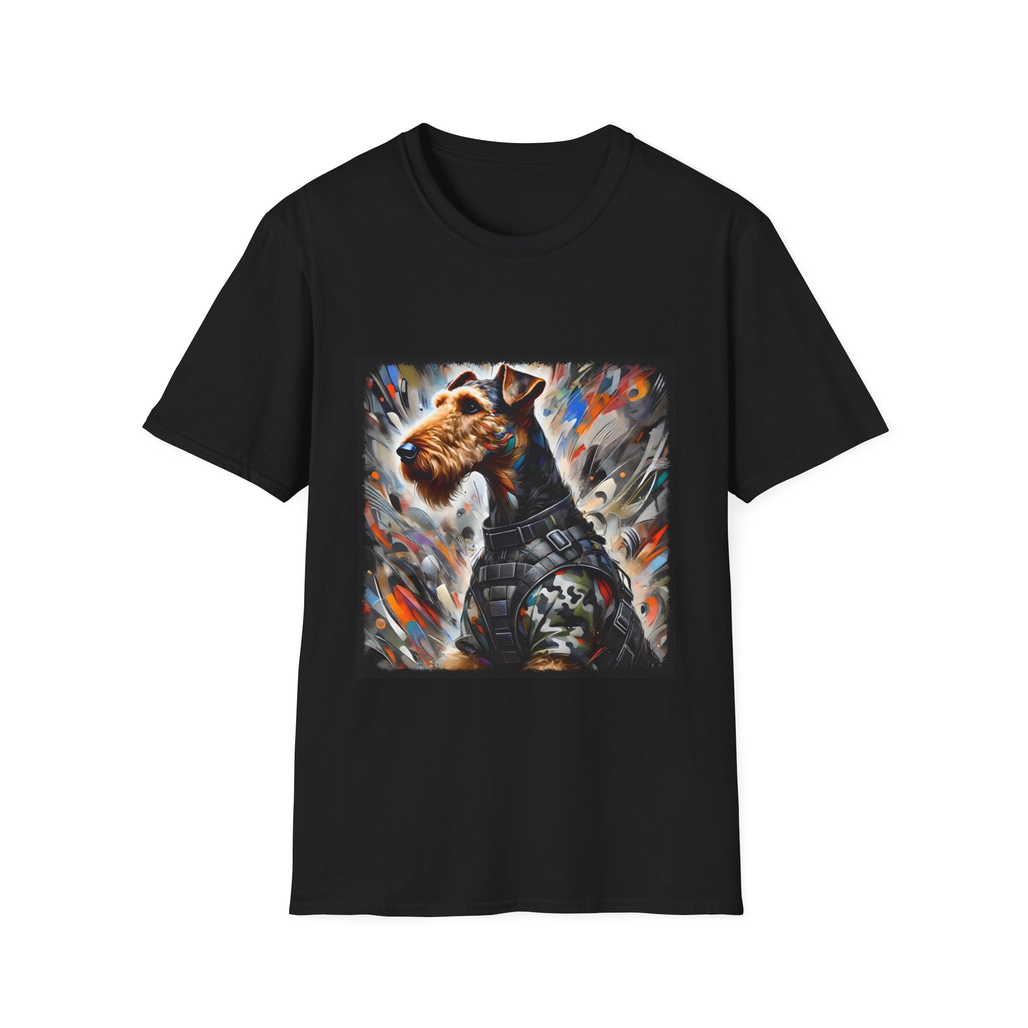 Airedale Terrier Bold Camo Classic | Unisex Dog T-Shirt