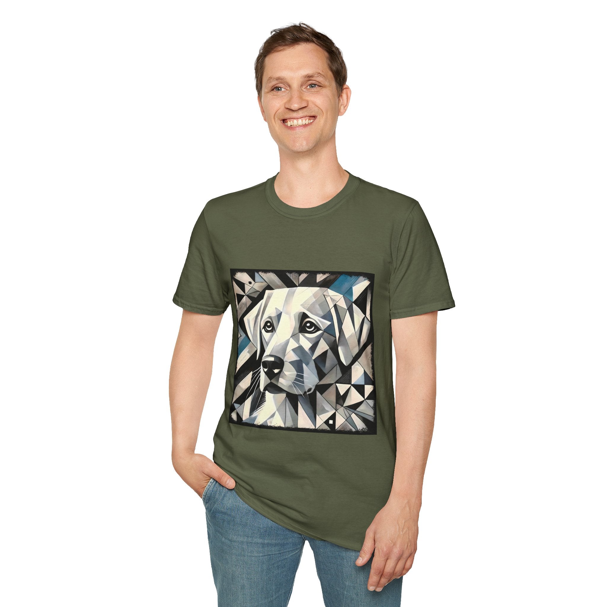 Labrador Retriever White Geometric | Unisex Dog T-Shirt